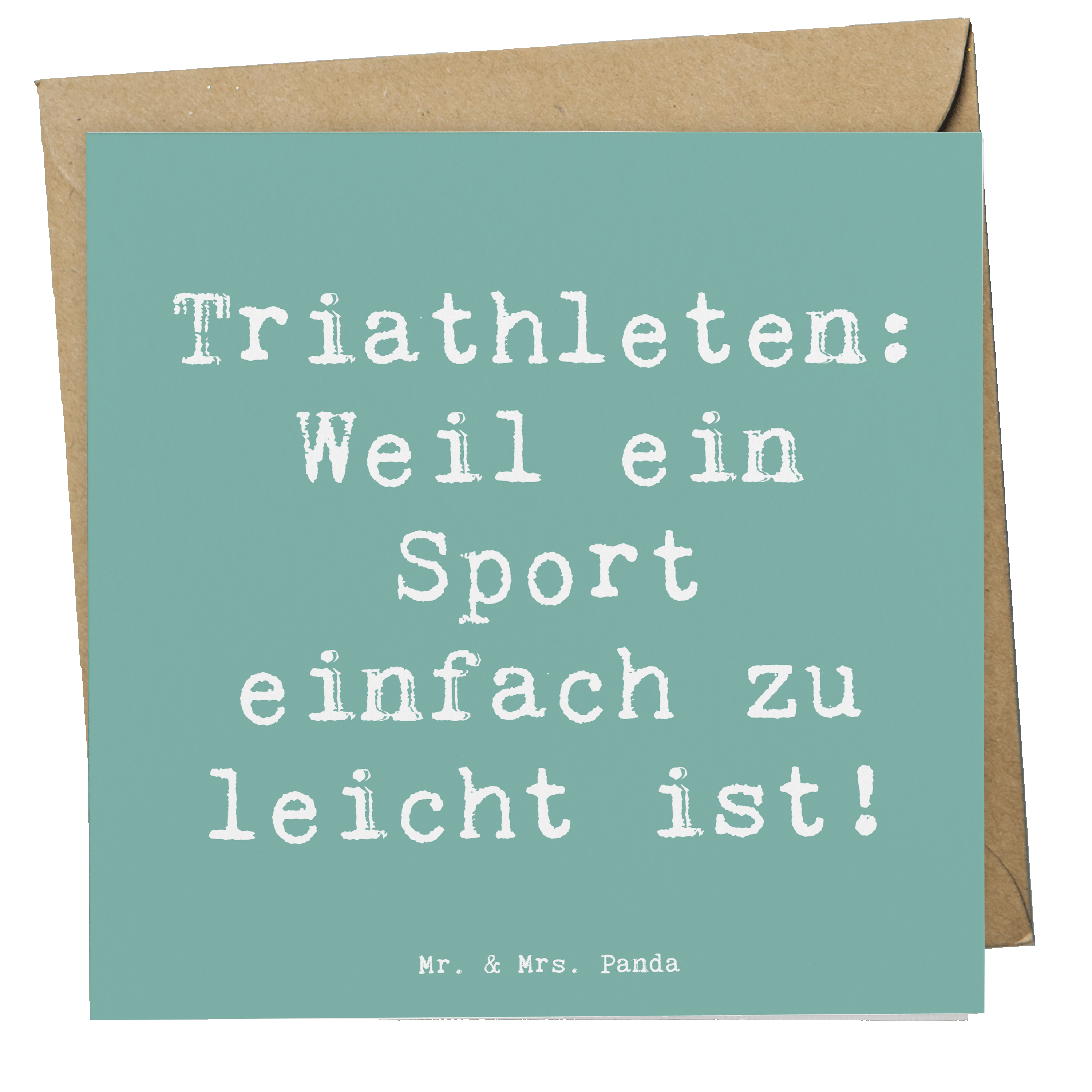 Deluxe Karte Spruch Triathlon Helden