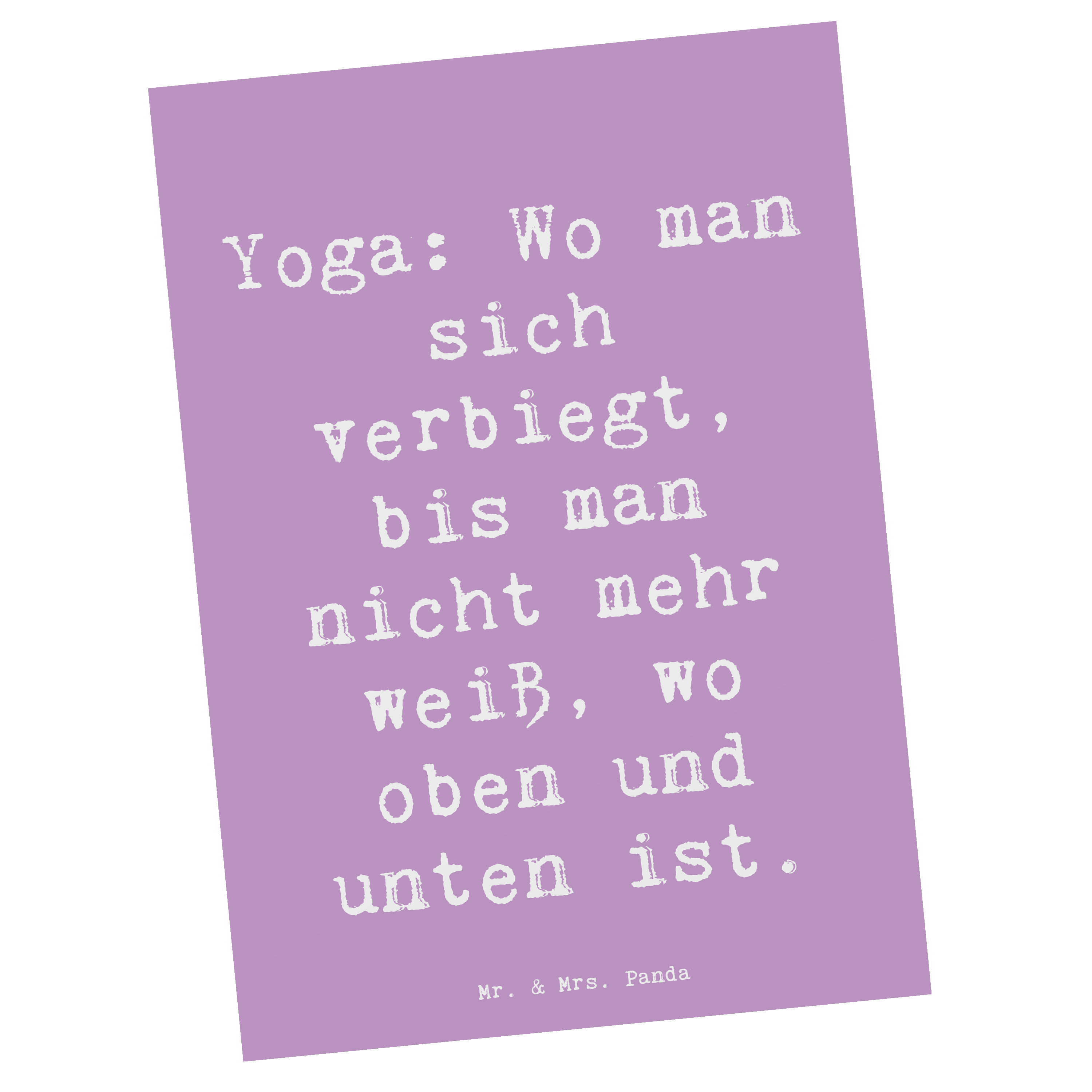 Postkarte Spruch Yoga Balance