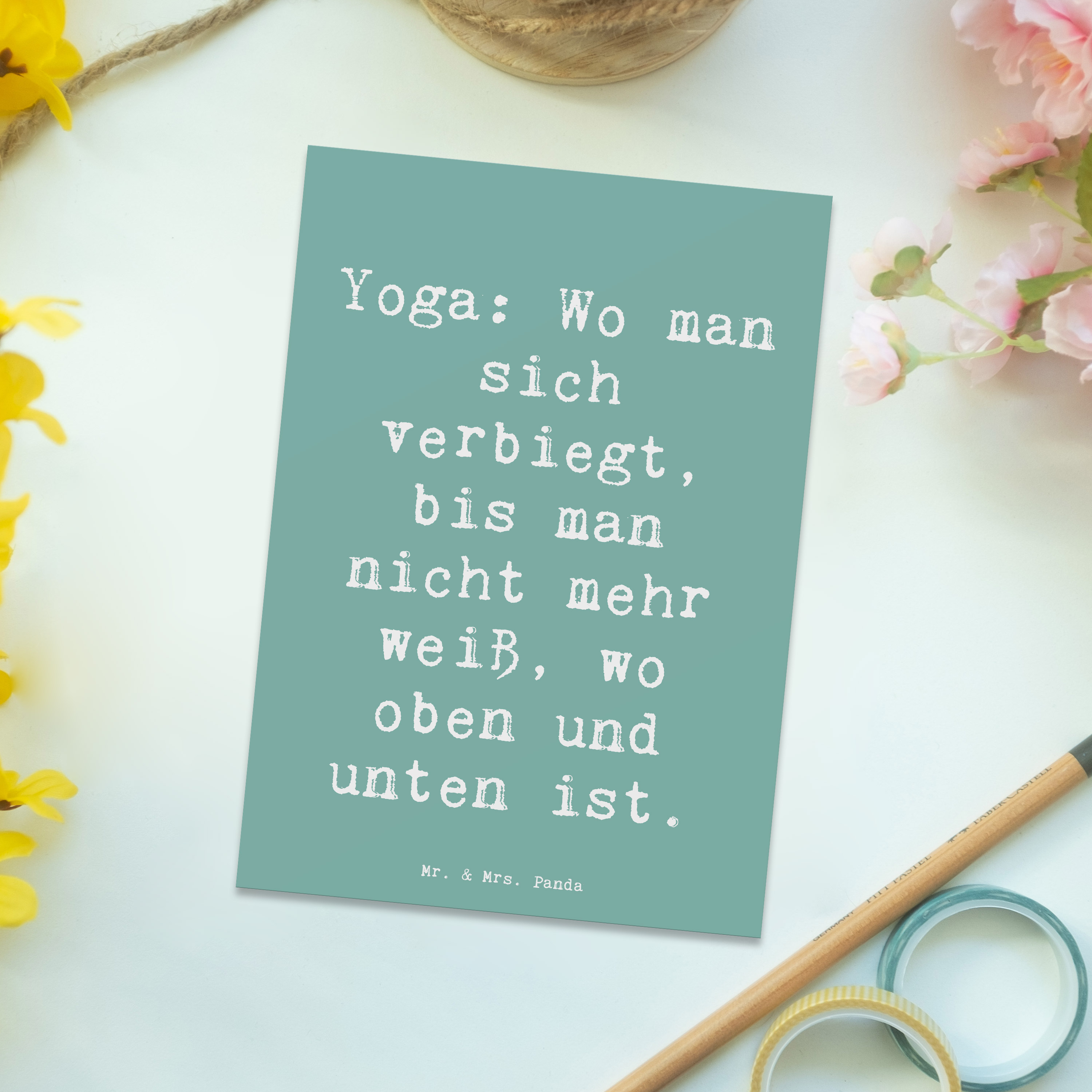 Postkarte Spruch Yoga Balance