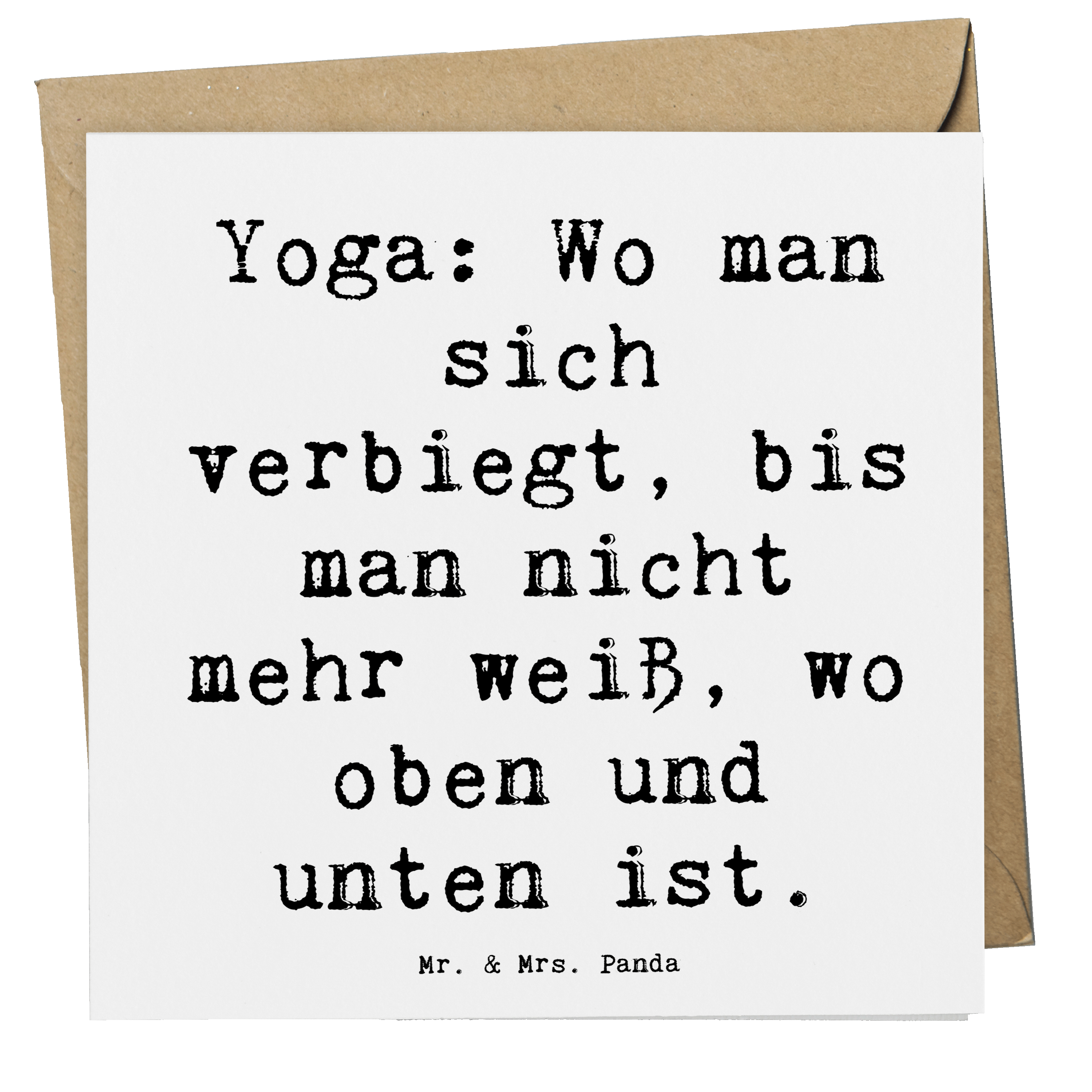 Deluxe Karte Spruch Yoga Balance