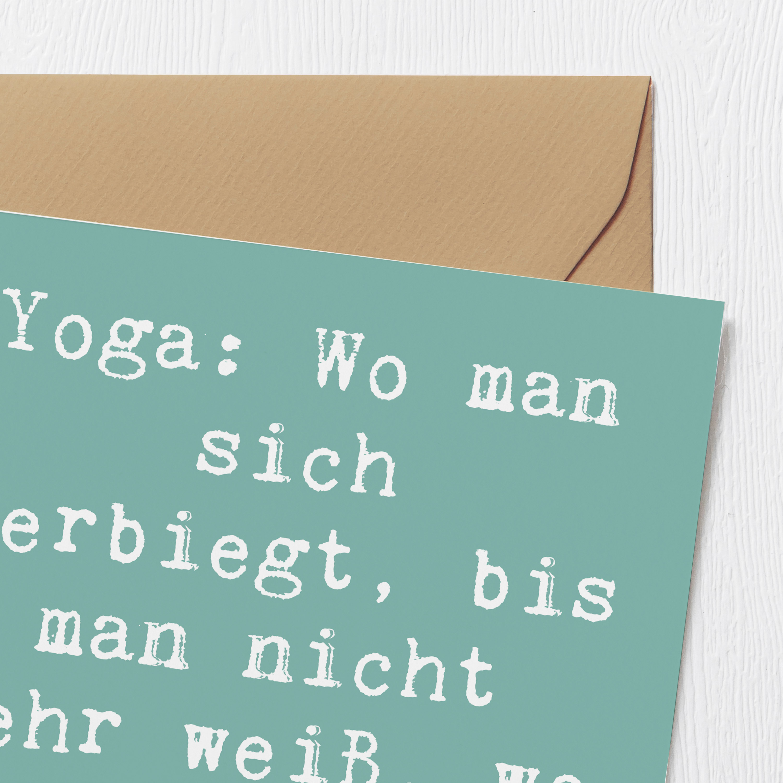 Deluxe Karte Spruch Yoga Balance