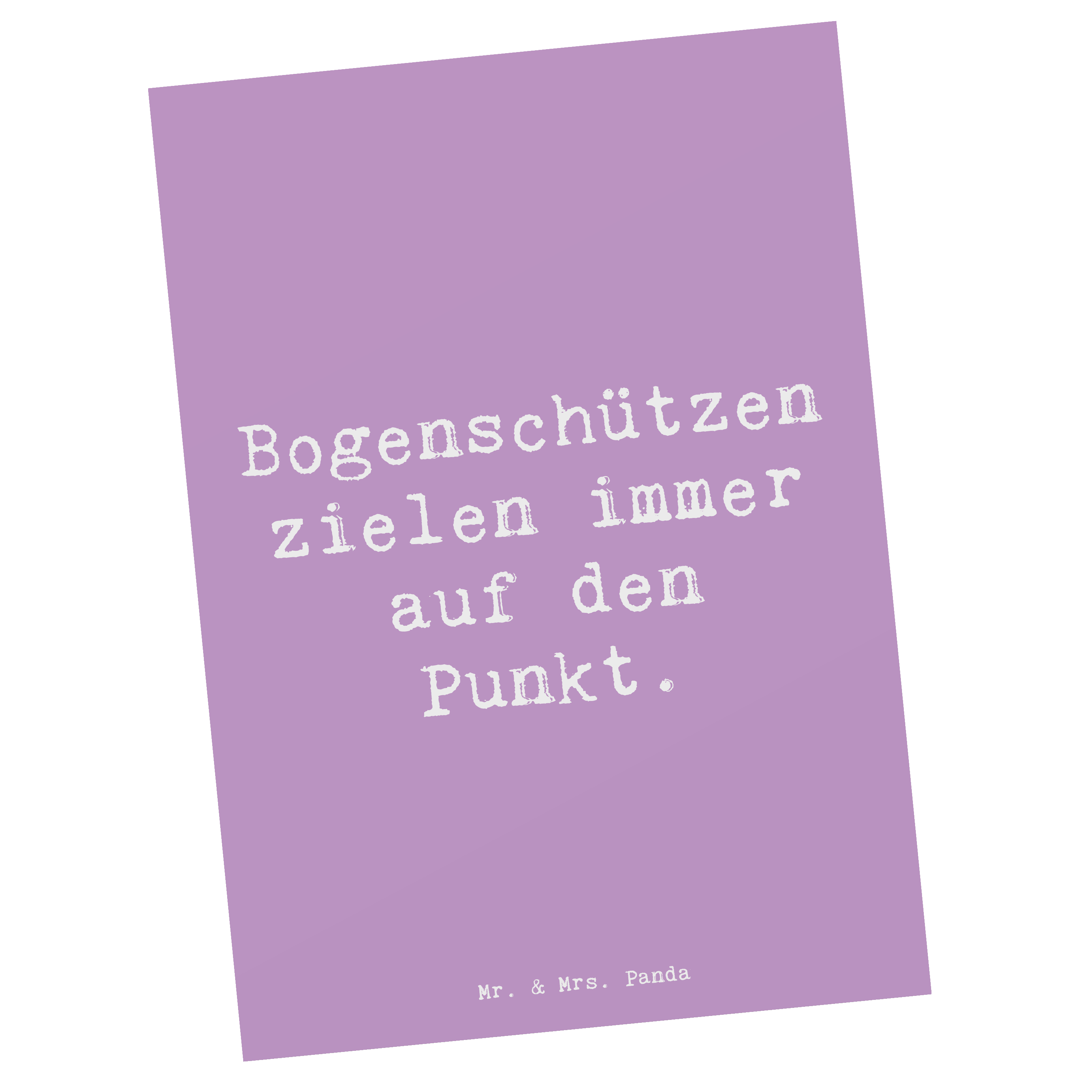 Postkarte Spruch Bogenschützen Fokussierung