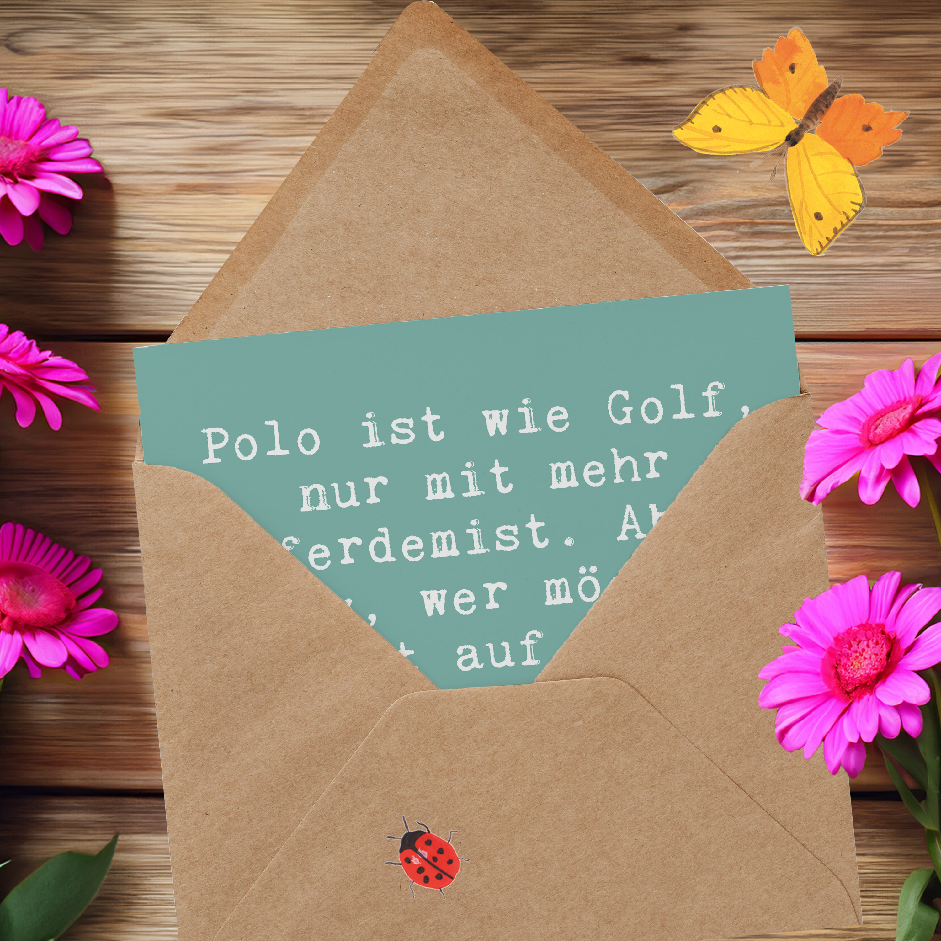 Deluxe Karte Spruch Polo Abenteuer