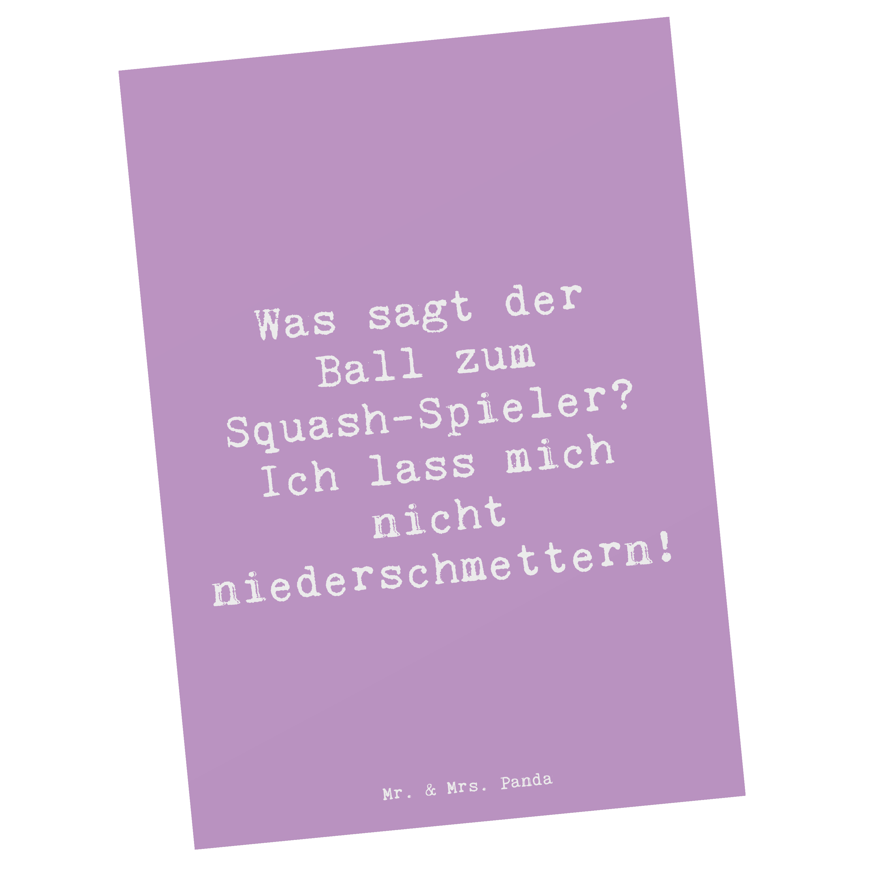 Postkarte Spruch Squash Humor