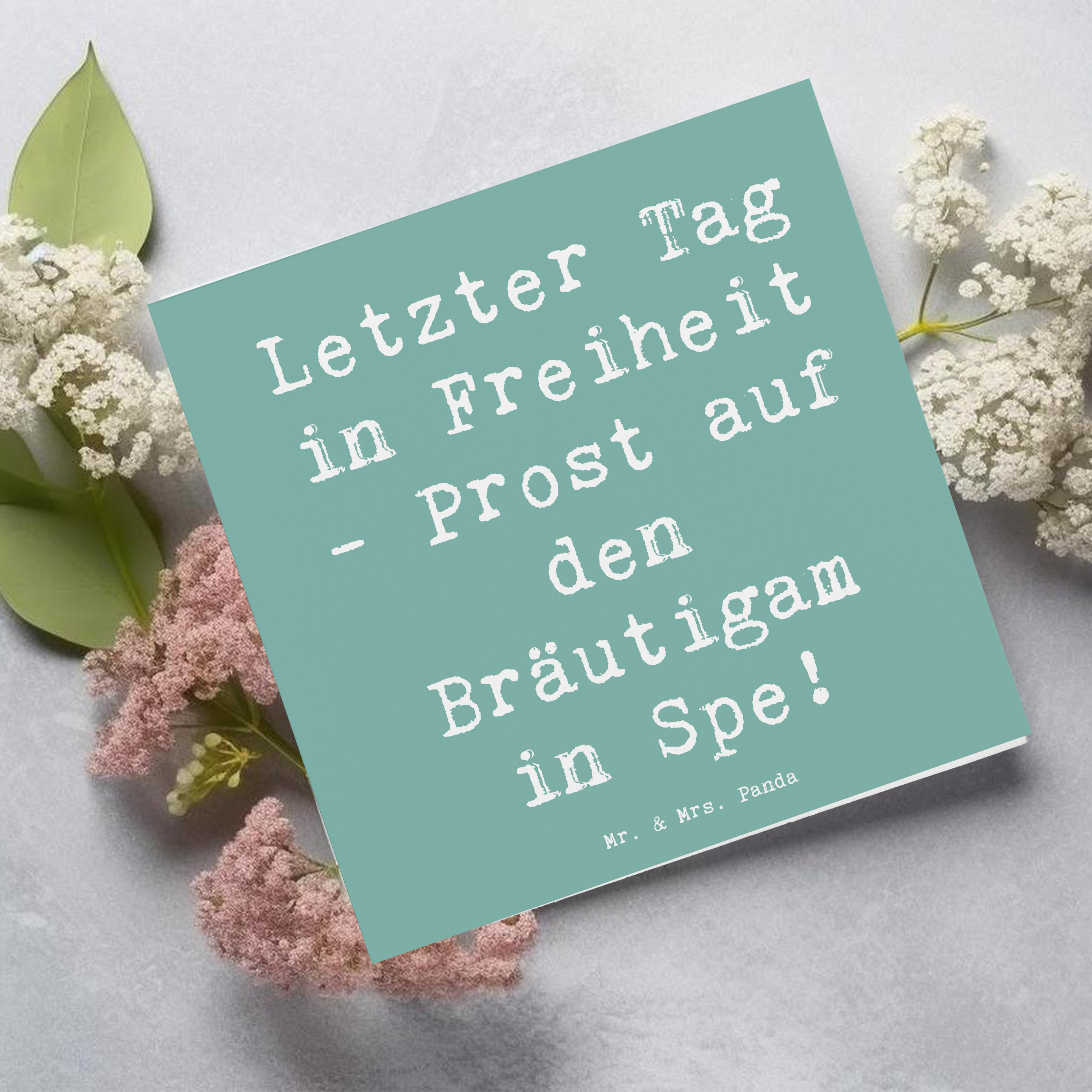 Deluxe Karte Spruch Junggesellenabschied Feier