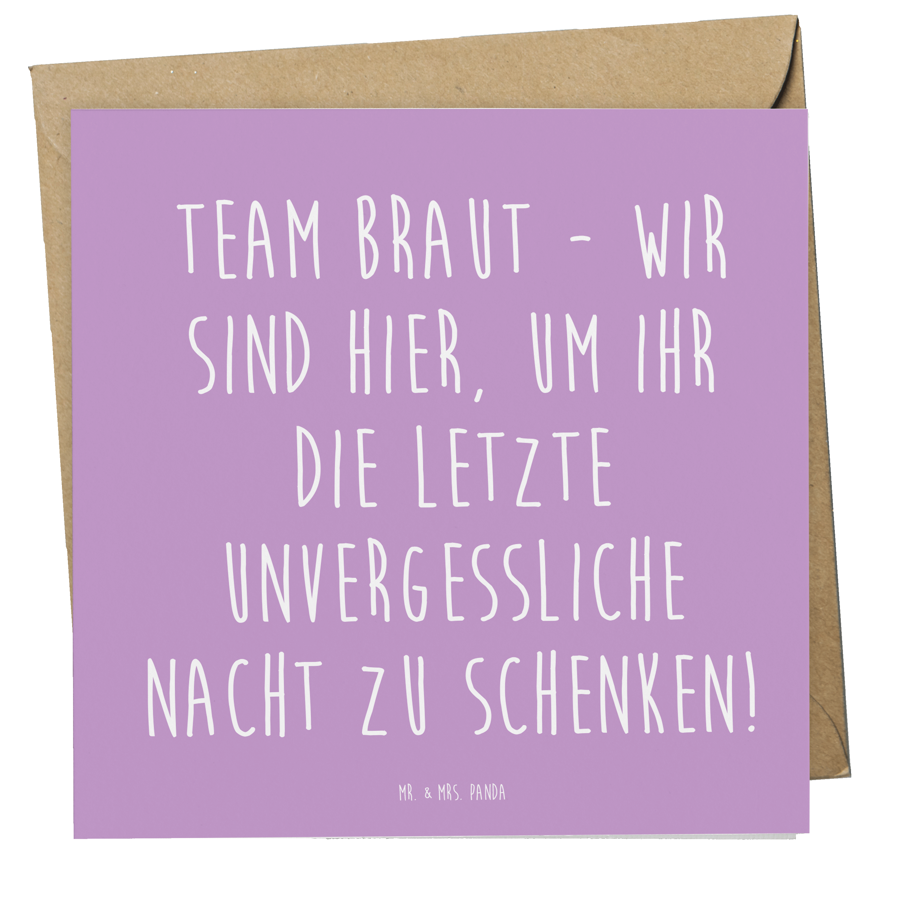 Deluxe Karte Junggesellinnenabschied Team Braut