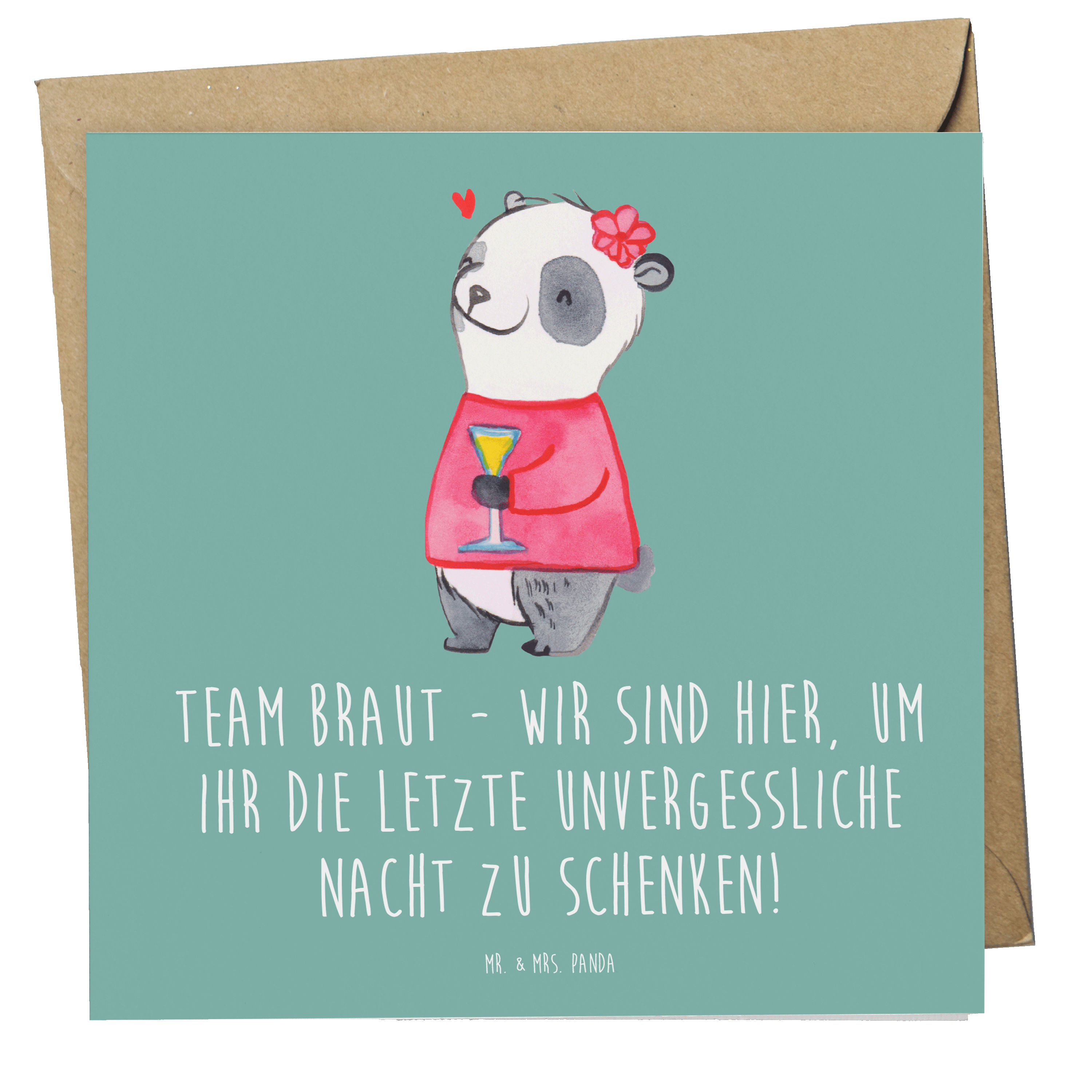 Deluxe Karte Junggesellinnenabschied Team Braut