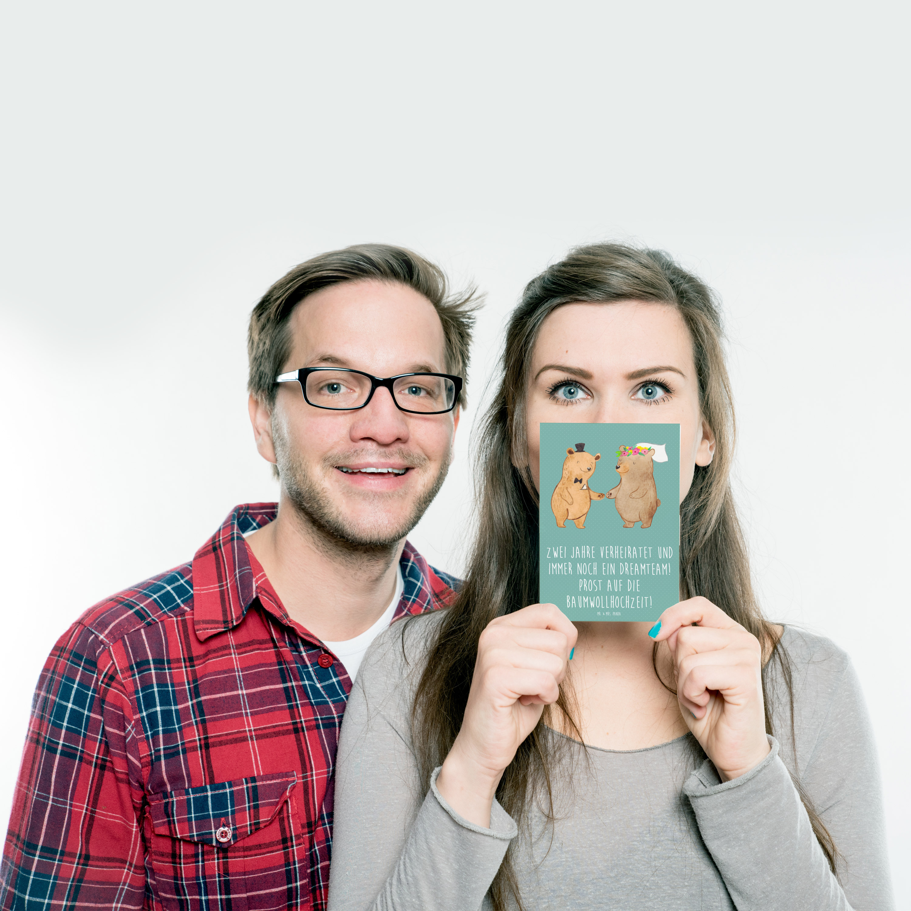 Postkarte 2. Hochzeitstag Baumwollhochzeit - Geschenk Dreamteam Trauung Feier - Bild 13 von 14