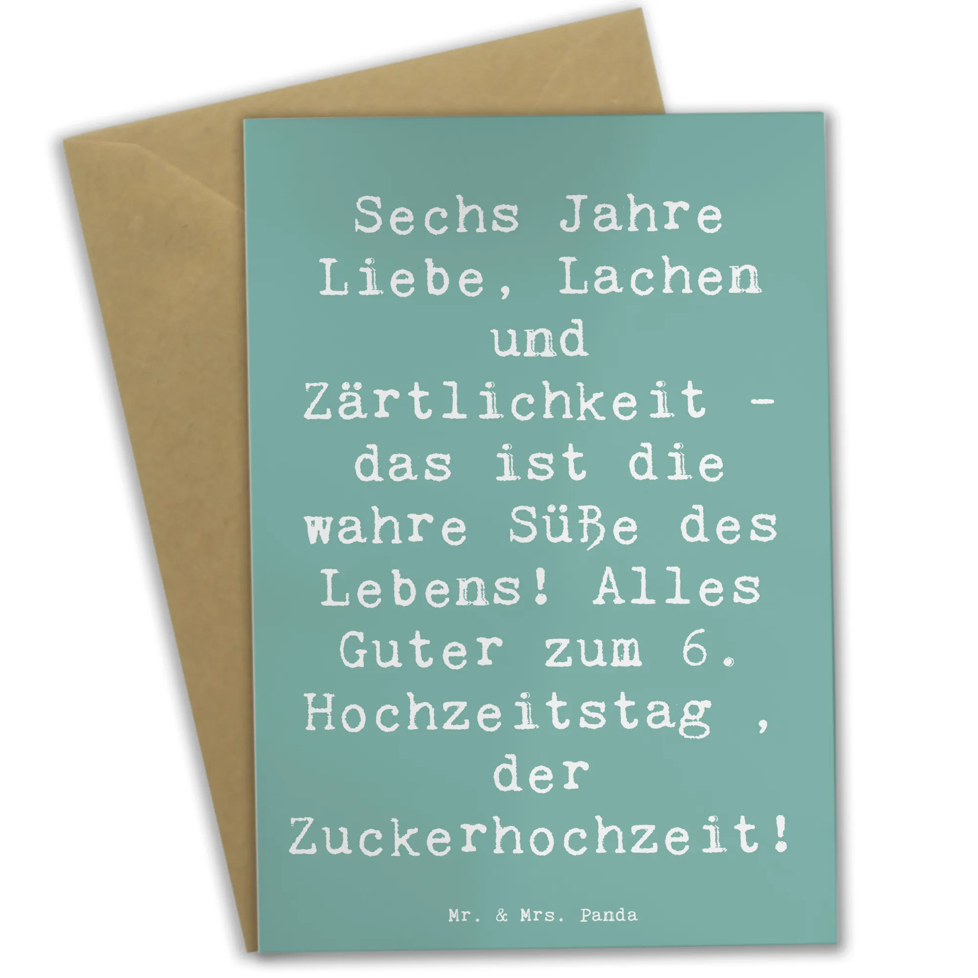 Grußkarte Spruch 6. Hochzeitstag Zuckerhochzeit