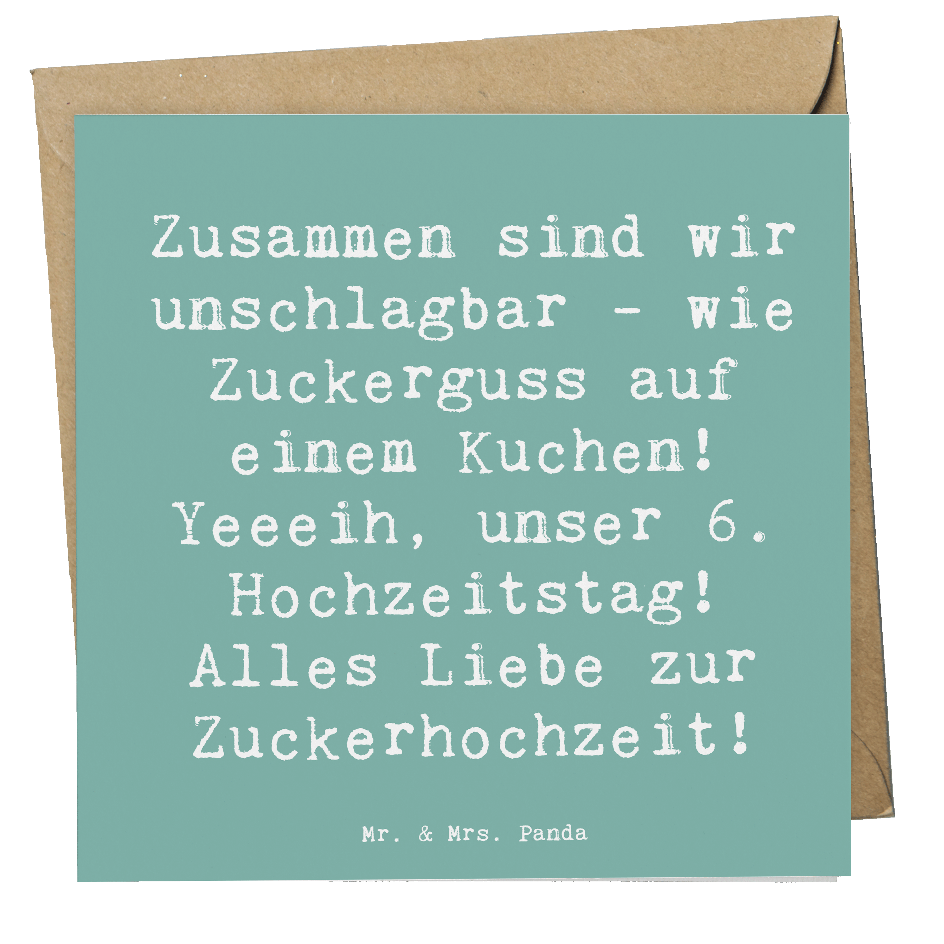 Deluxe Karte Spruch 6. Hochzeitstag Zuckerhochzeit