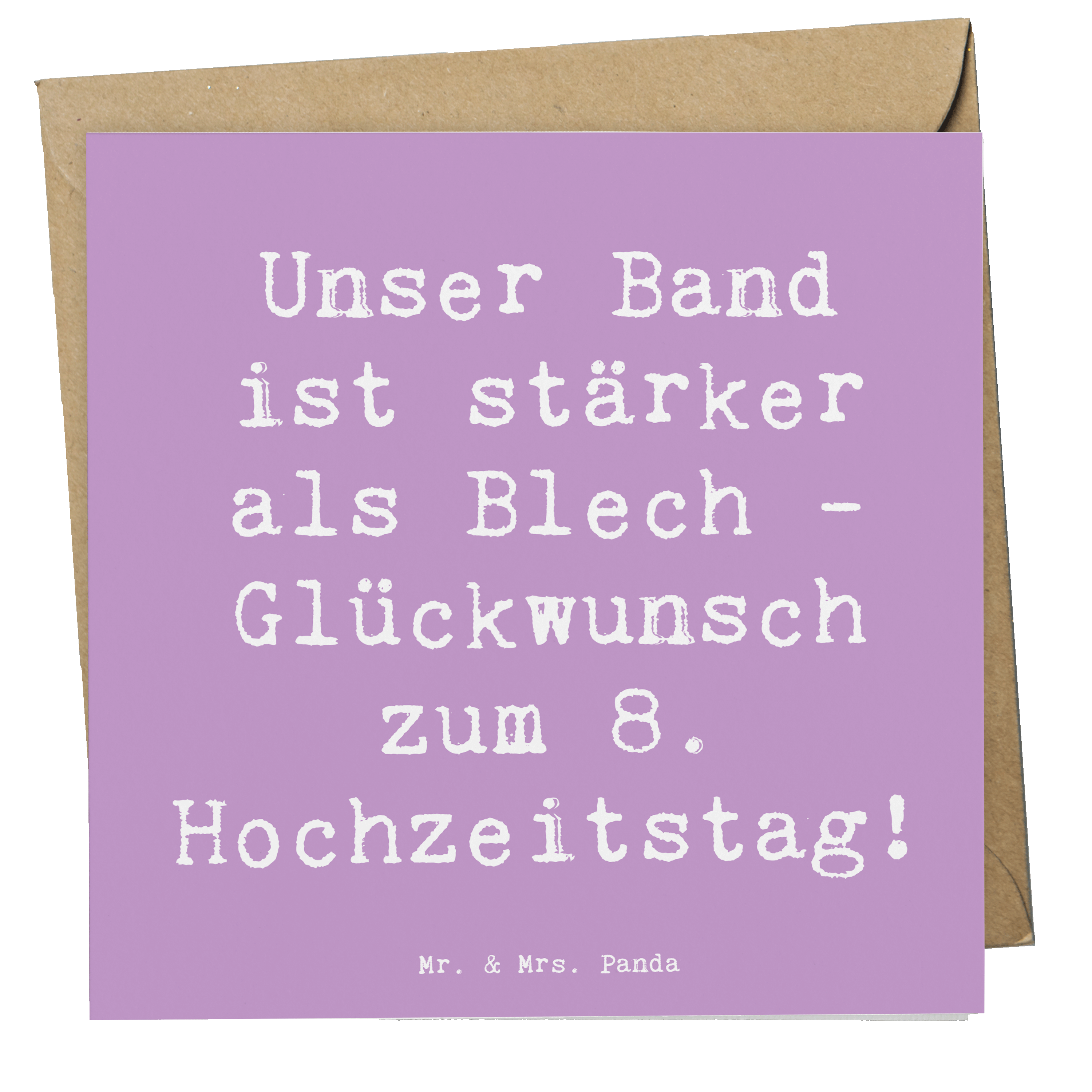 Deluxe Karte Spruch 8. Hochzeitstag Blechhochzeit