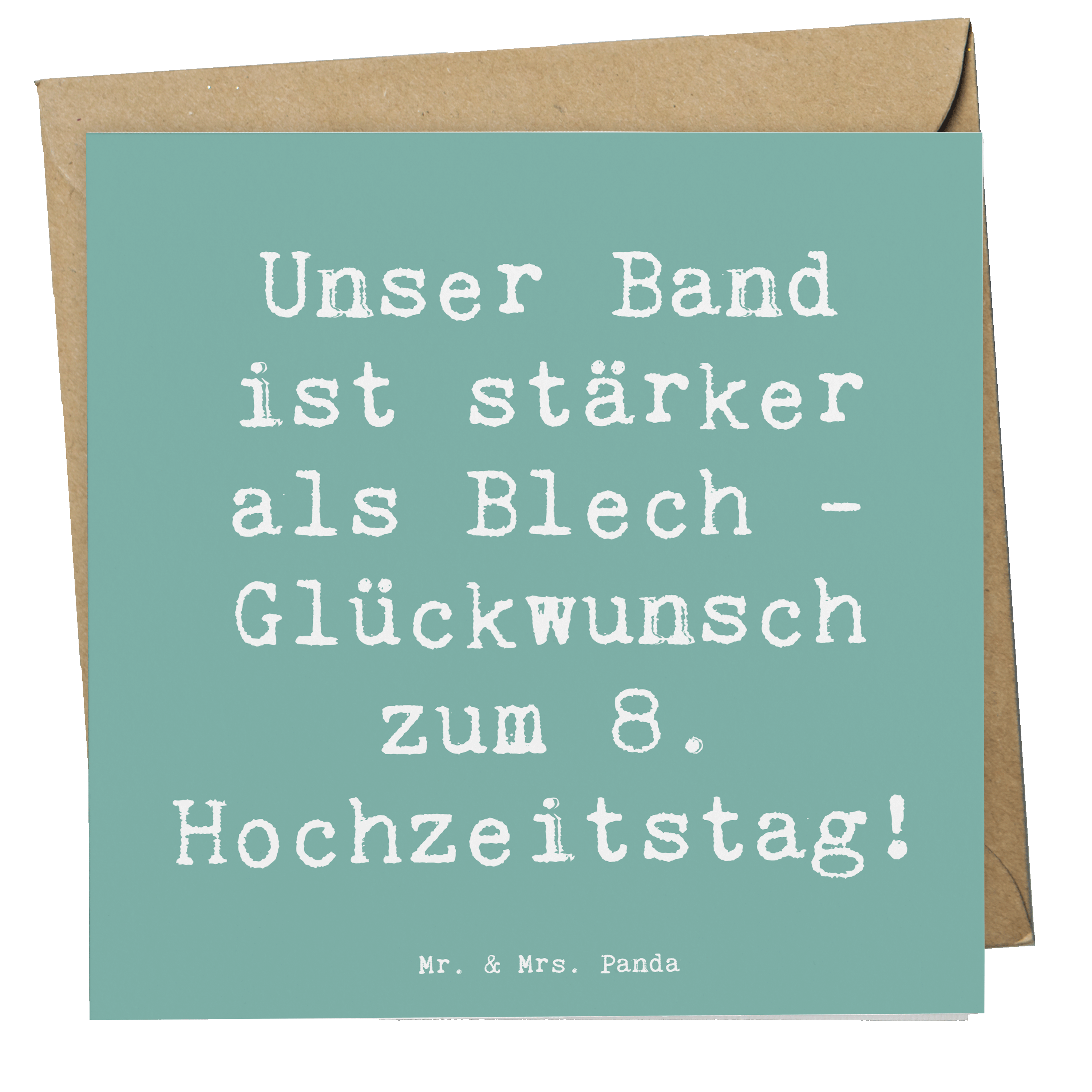 Deluxe Karte Spruch 8. Hochzeitstag Blechhochzeit