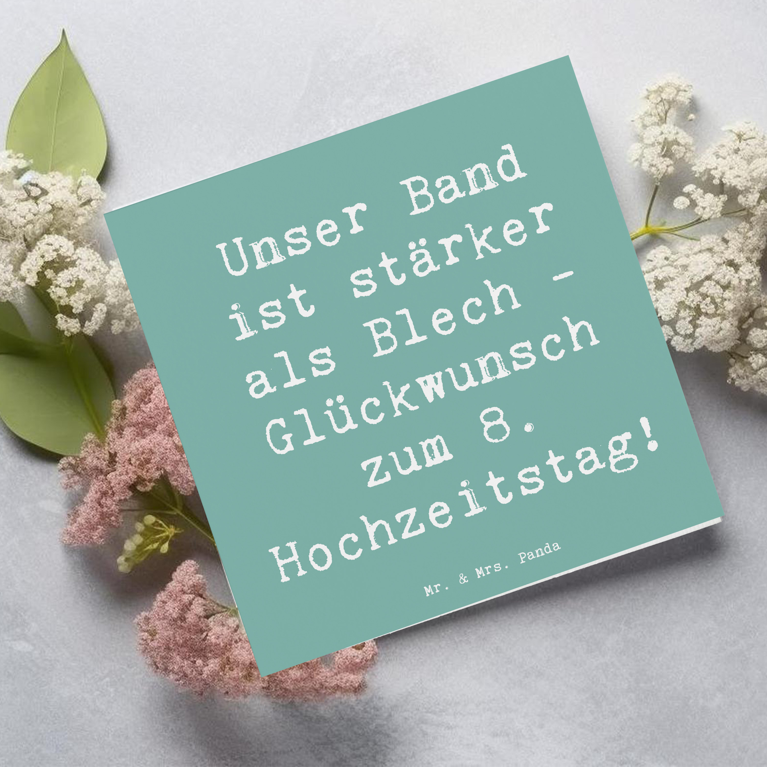 Deluxe Karte Spruch 8. Hochzeitstag Blechhochzeit