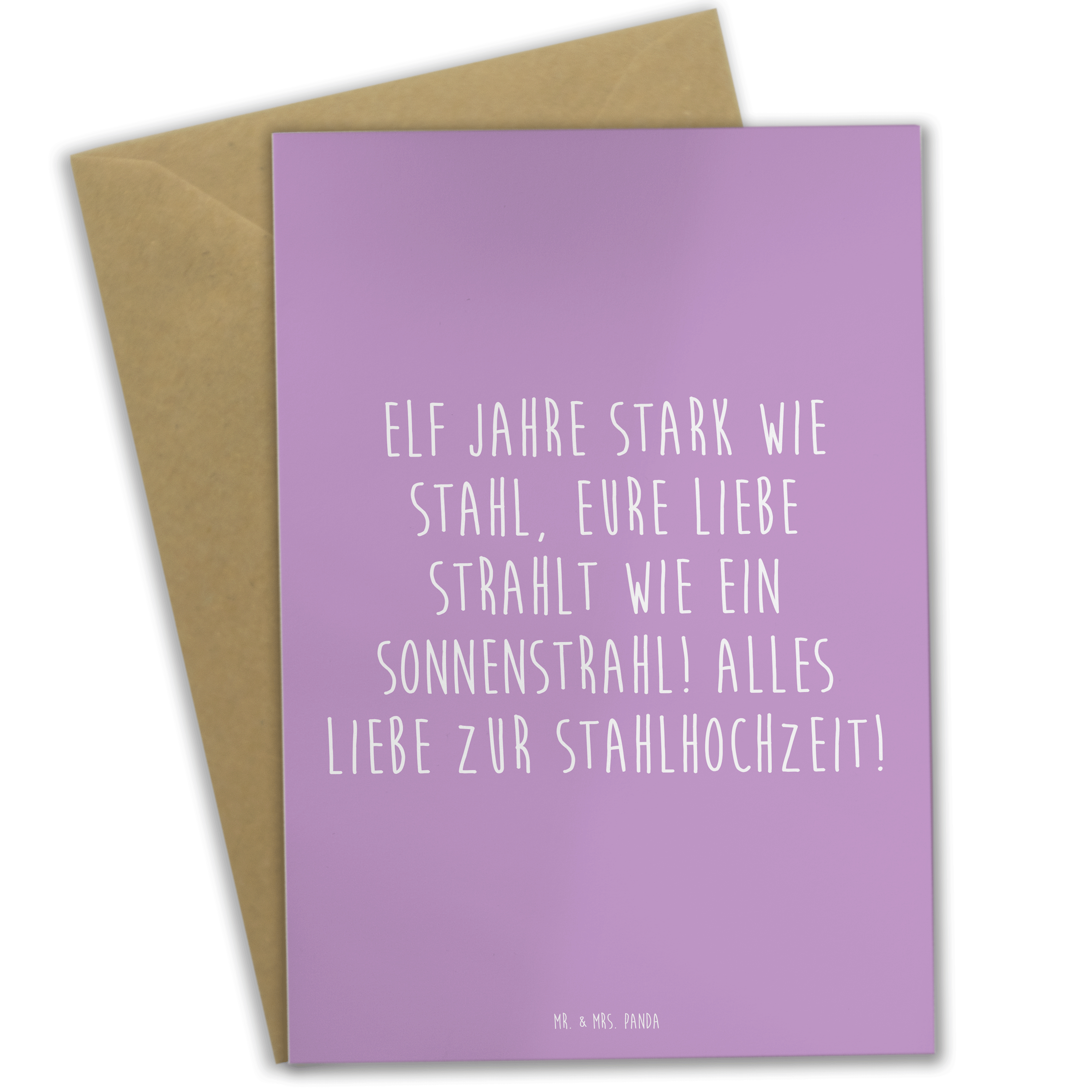 Grußkarte 11. Hochzeitstag Stahlhochzeit - Geschenk elf Jahre Eheglück Bräutigam - Bild 6 von 15