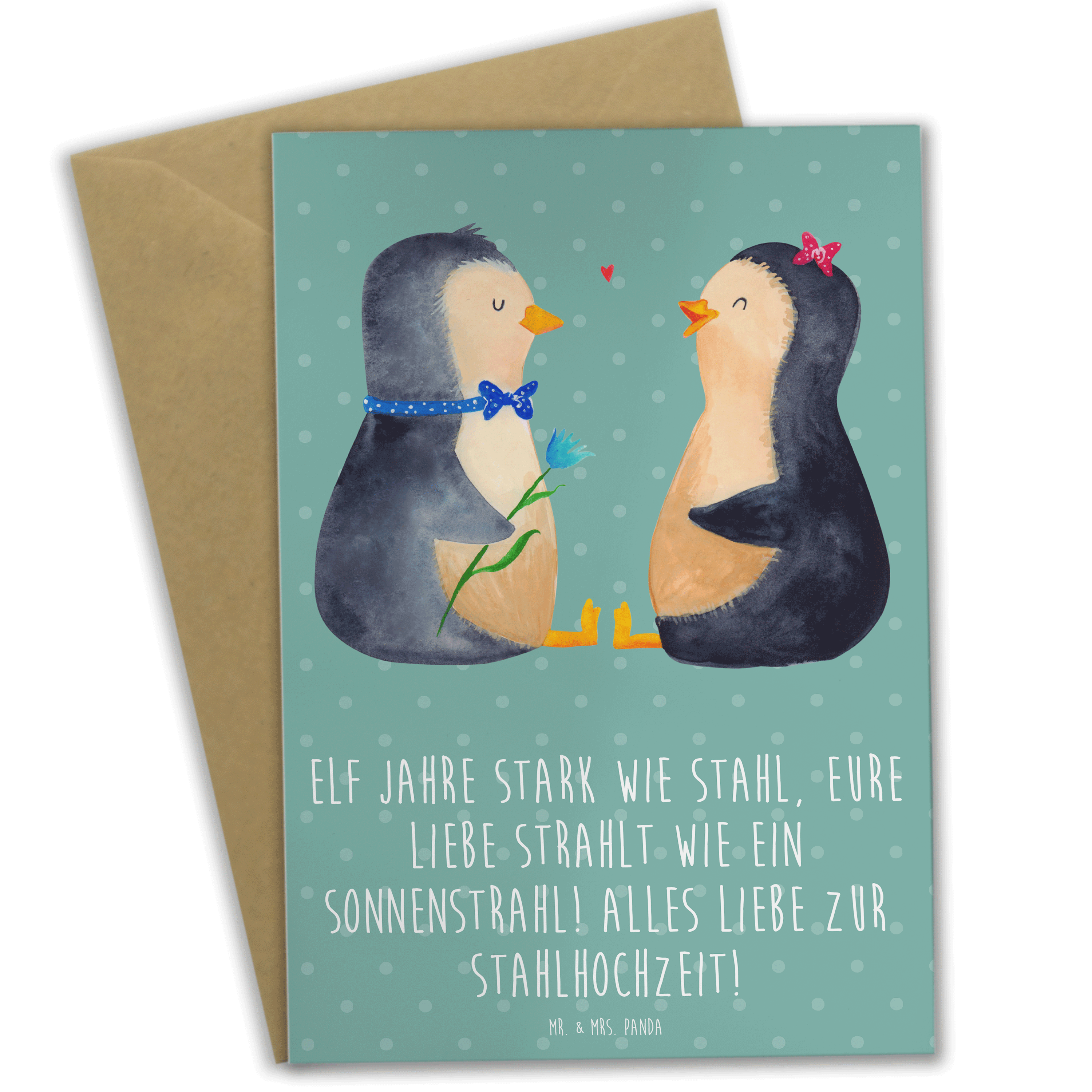 Grußkarte 11. Hochzeitstag Stahlhochzeit - Geschenk elf Jahre Eheglück Bräutigam - Bild 11 von 15