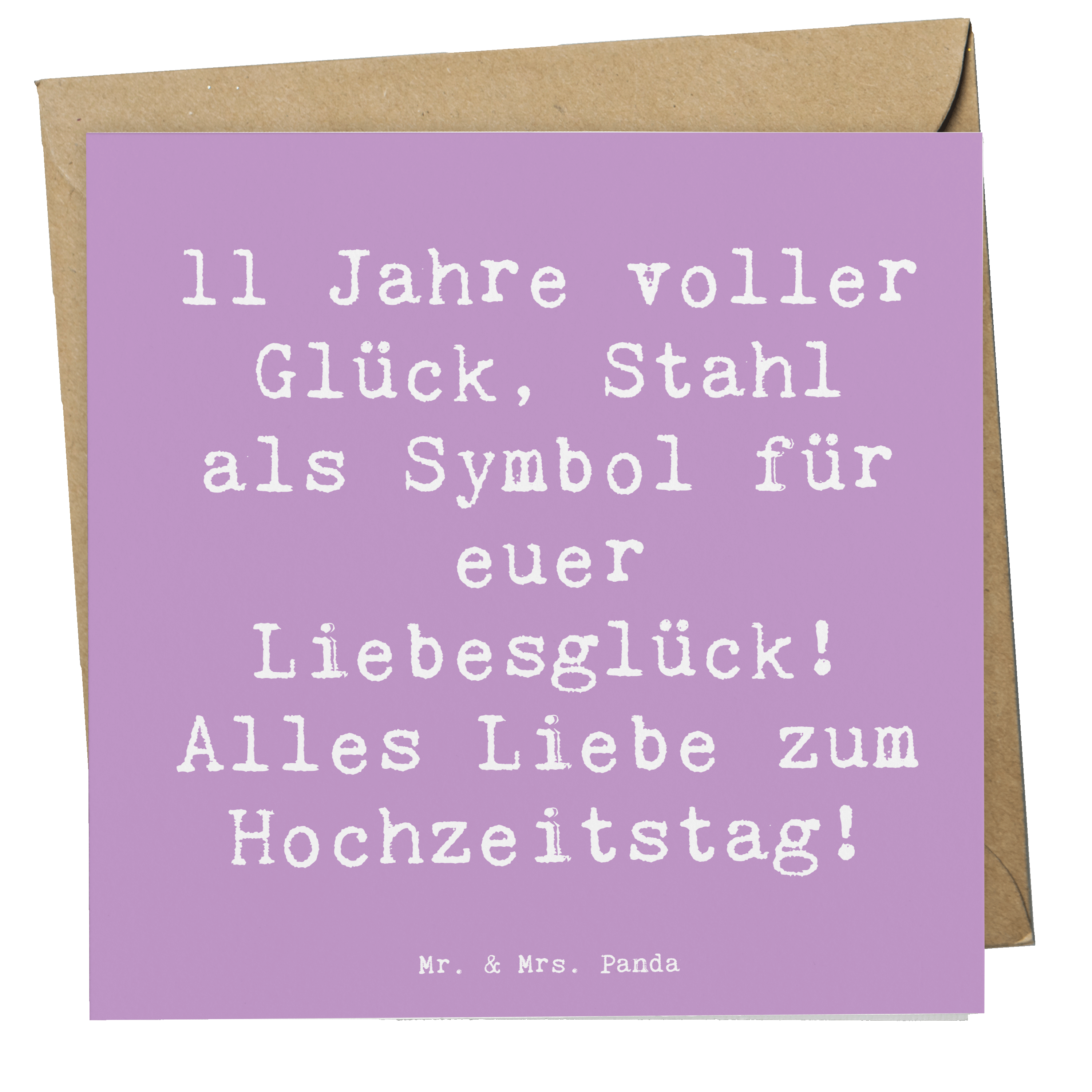 Deluxe Karte Spruch 11. Hochzeitstag Stahlhochzeit