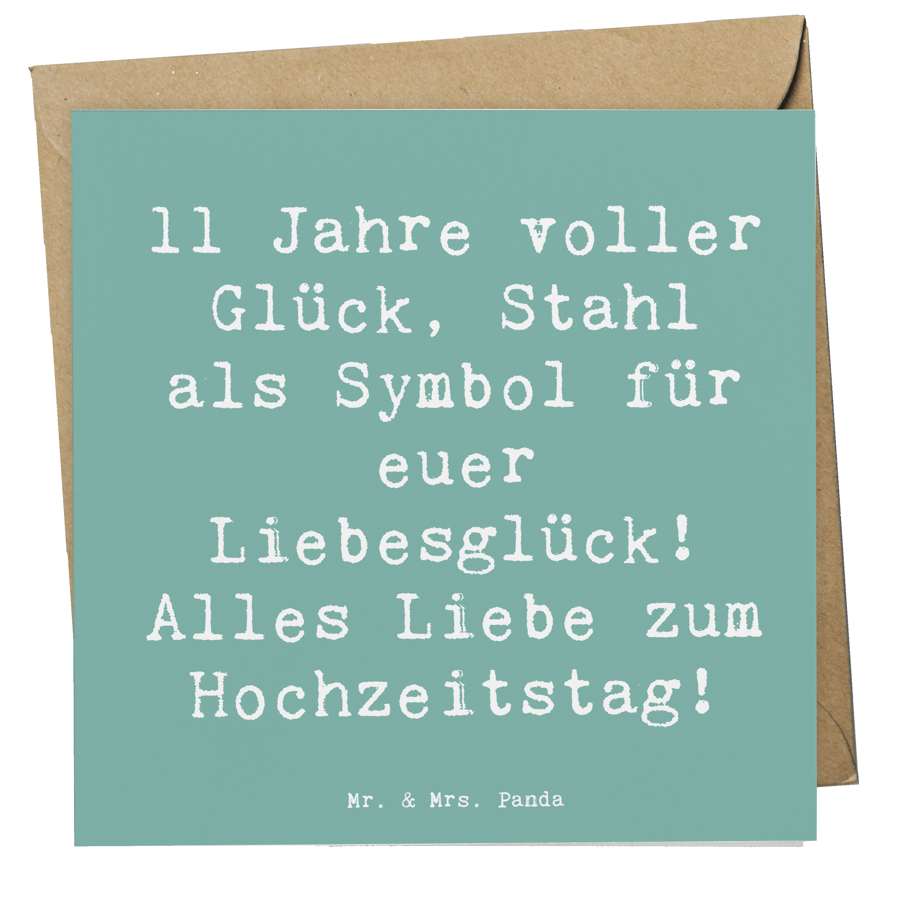 Deluxe Karte Spruch 11. Hochzeitstag Stahlhochzeit