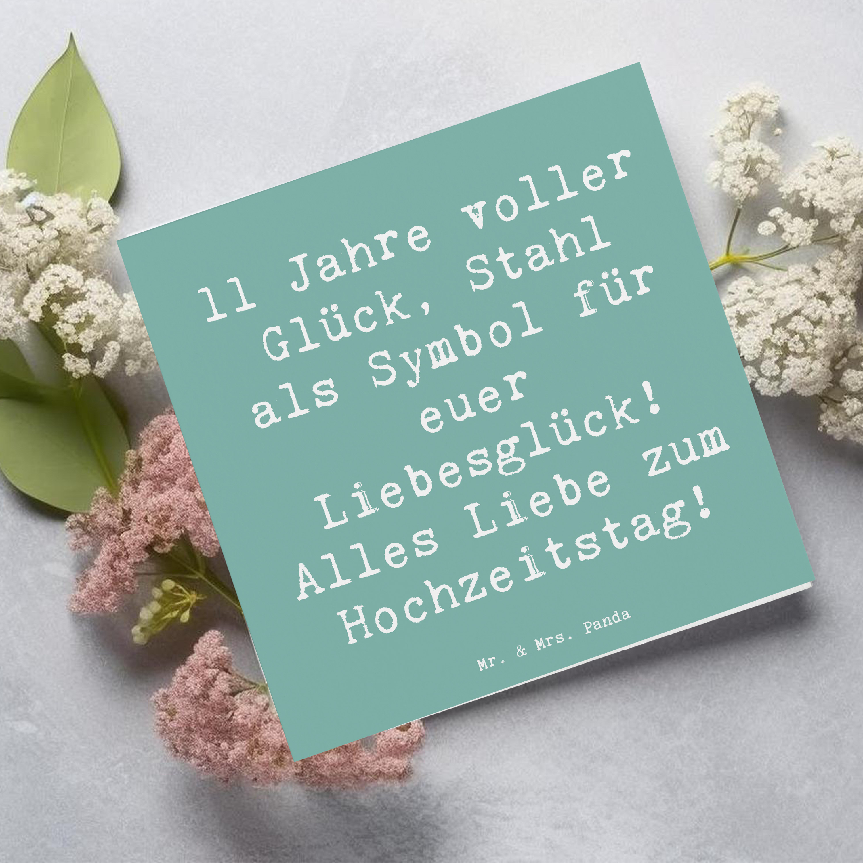 Deluxe Karte Spruch 11. Hochzeitstag Stahlhochzeit