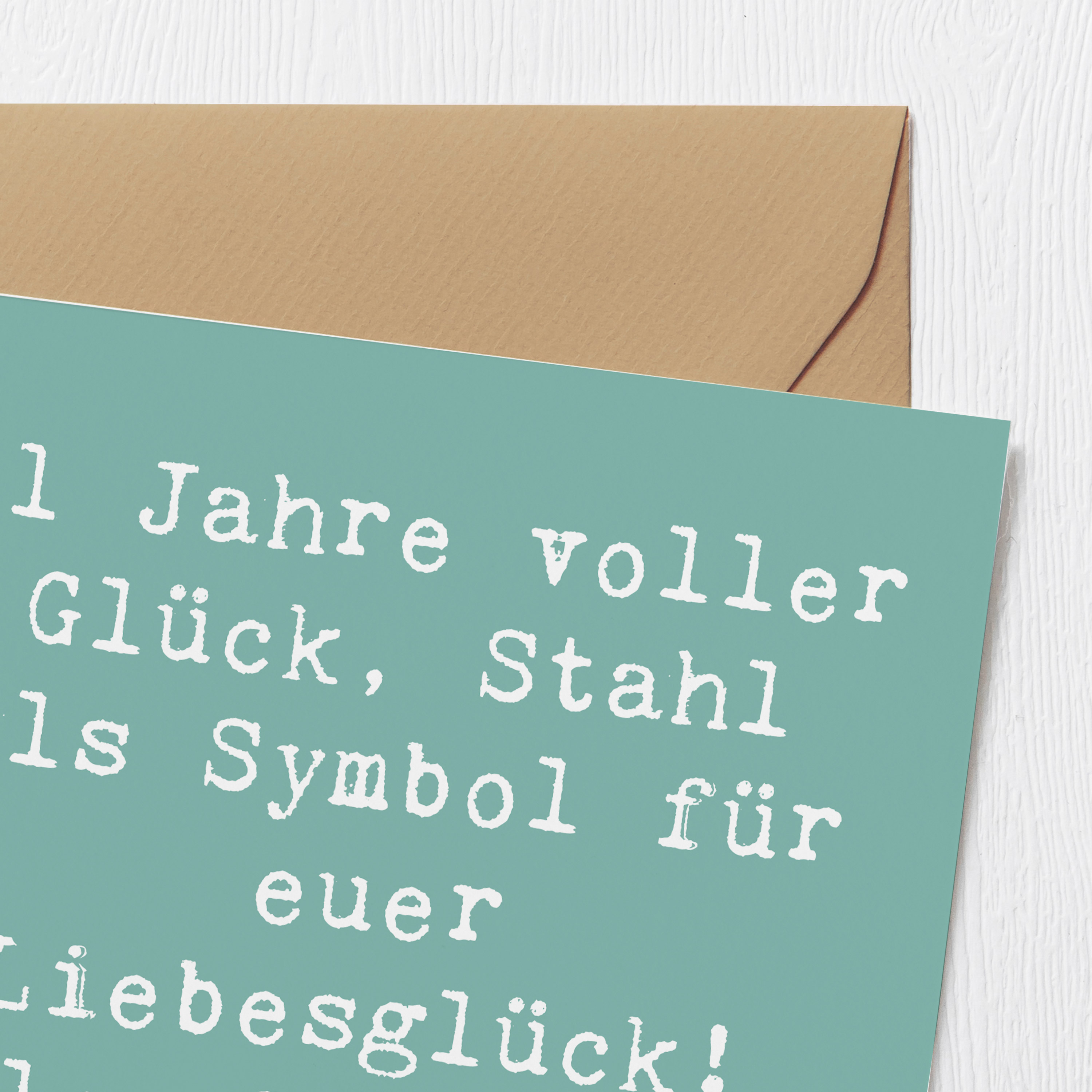 Deluxe Karte Spruch 11. Hochzeitstag Stahlhochzeit