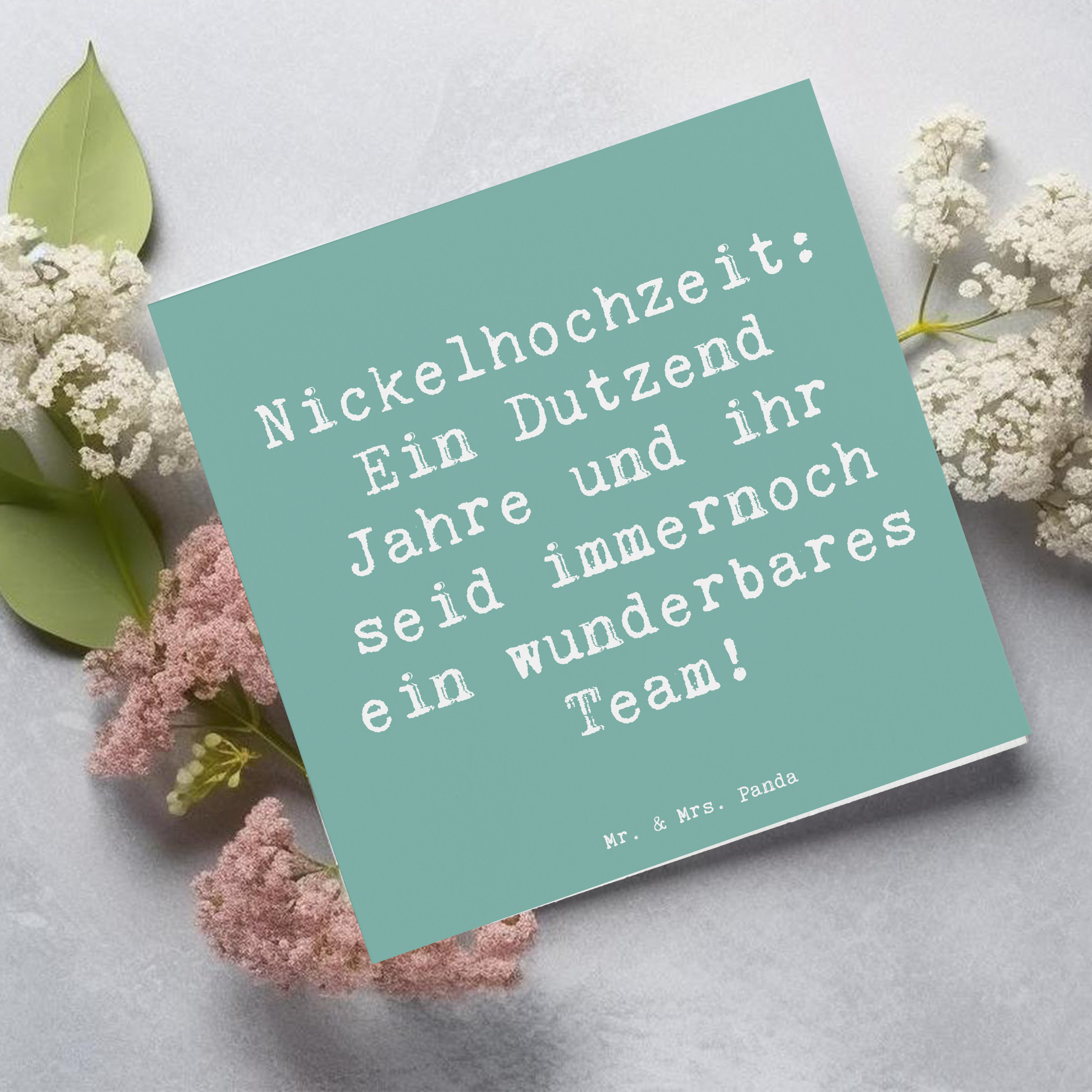 Deluxe Karte Spruch 12. Hochzeitstag Nickelhochzeit