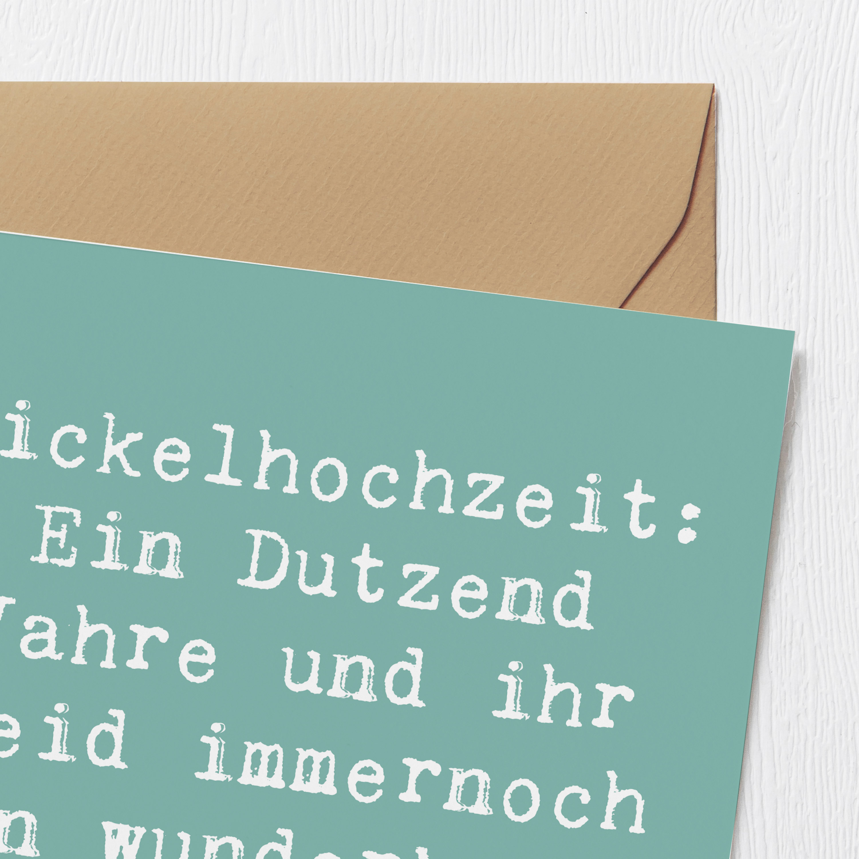 Deluxe Karte Spruch 12. Hochzeitstag Nickelhochzeit