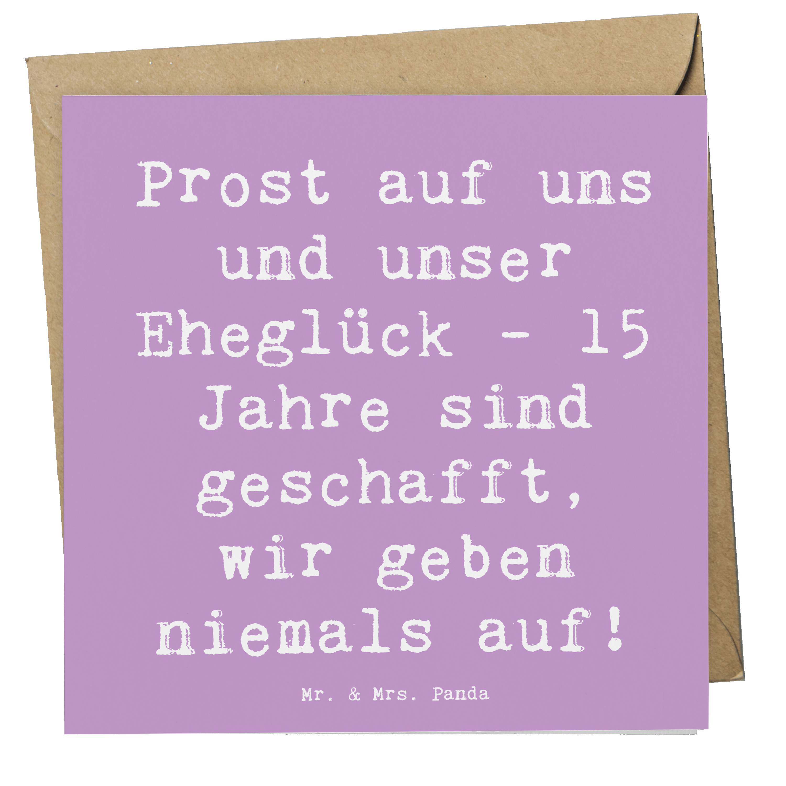 Deluxe Karte Spruch 15. Hochzeitstag Gläserne Hochzeit