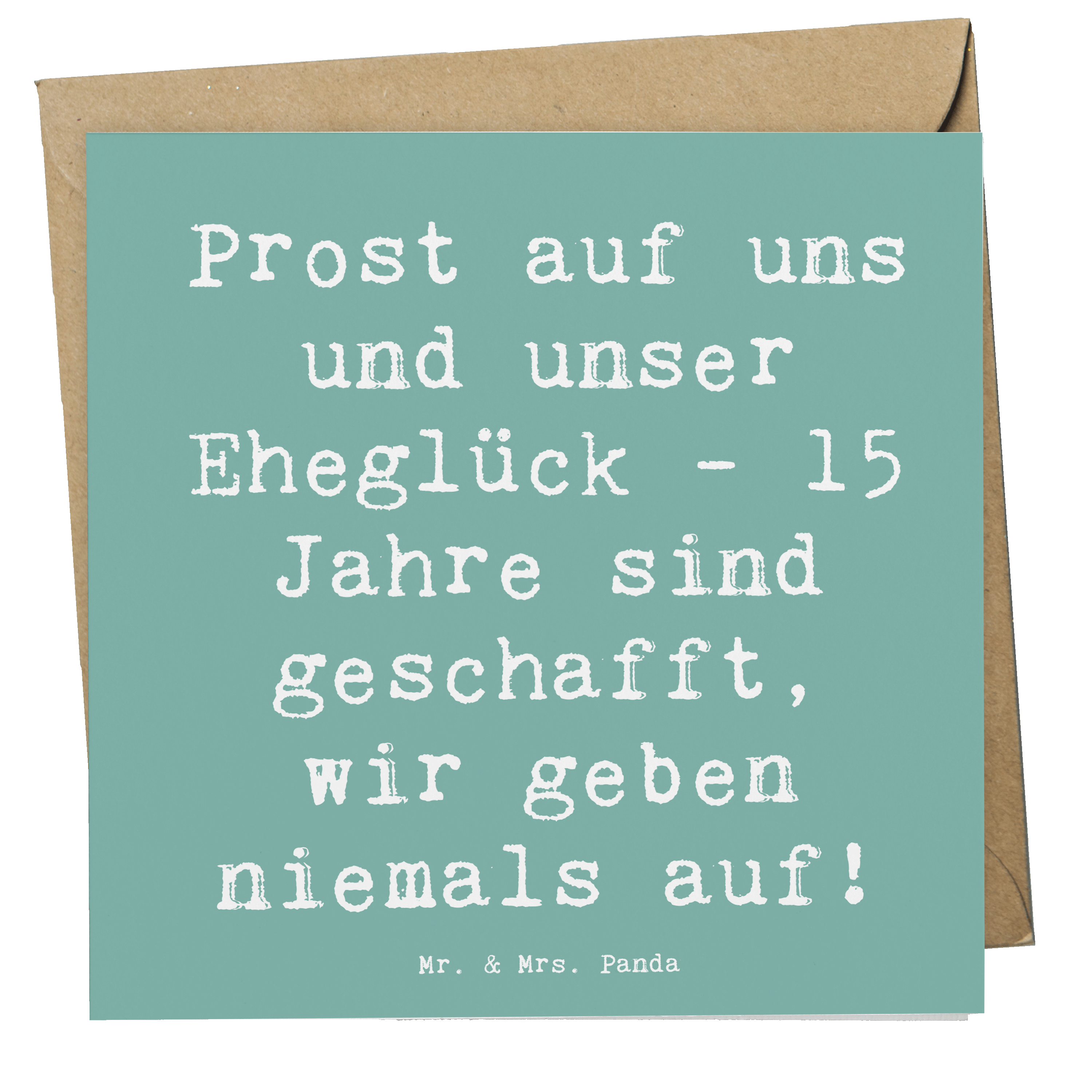 Deluxe Karte Spruch 15. Hochzeitstag Gläserne Hochzeit