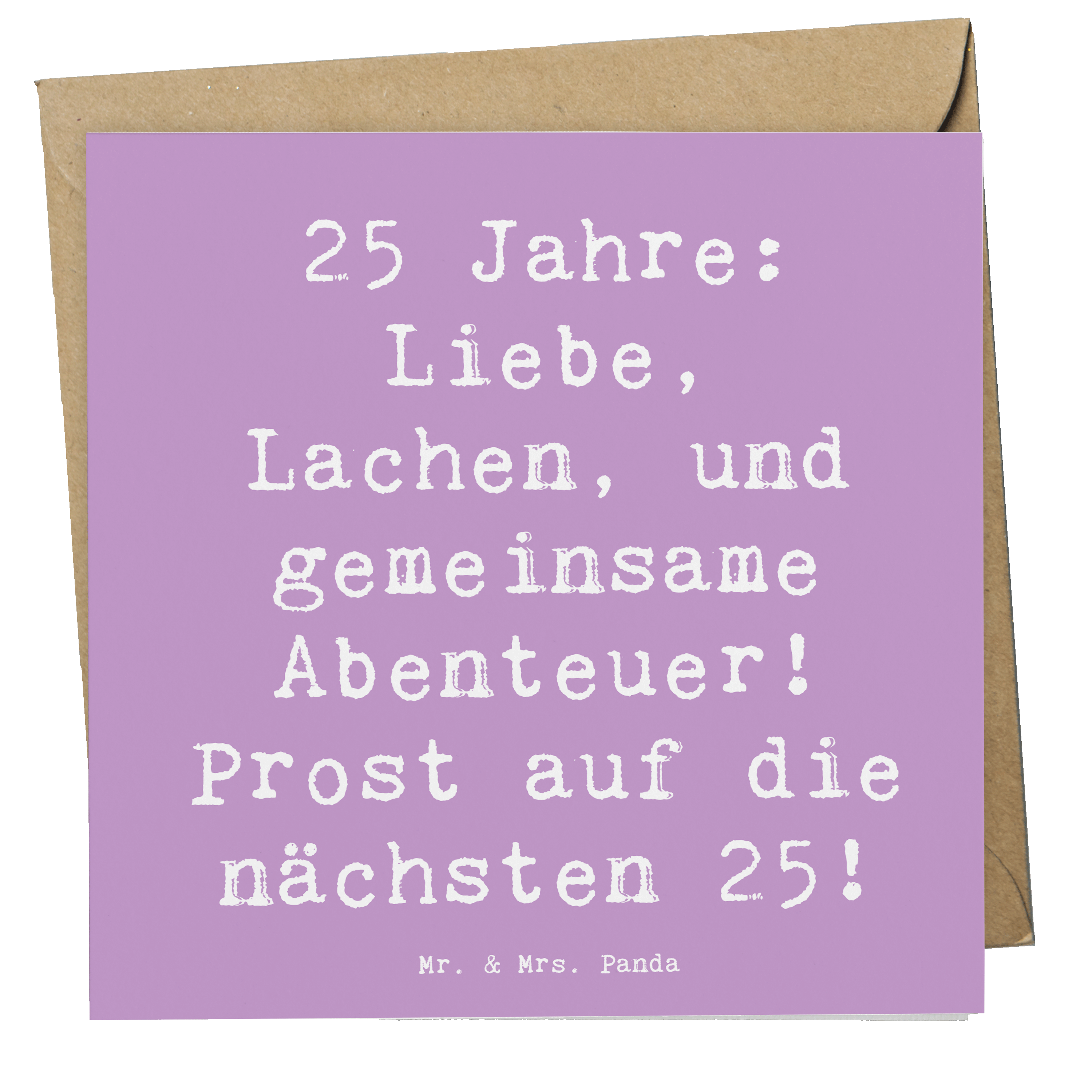 Deluxe Karte Spruch 25. Hochzeitstag Silberne Hochzeit