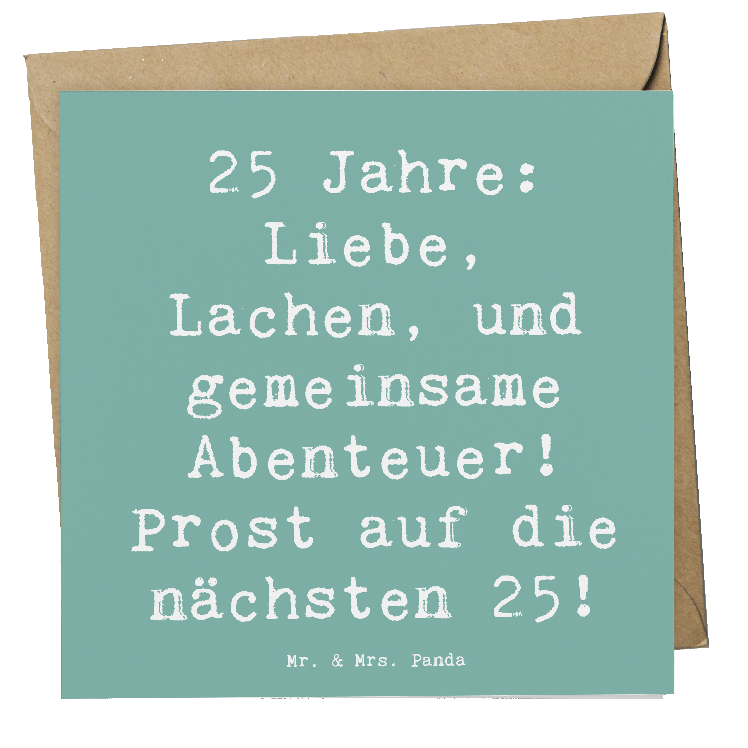 Deluxe Karte Spruch 25. Hochzeitstag Silberne Hochzeit