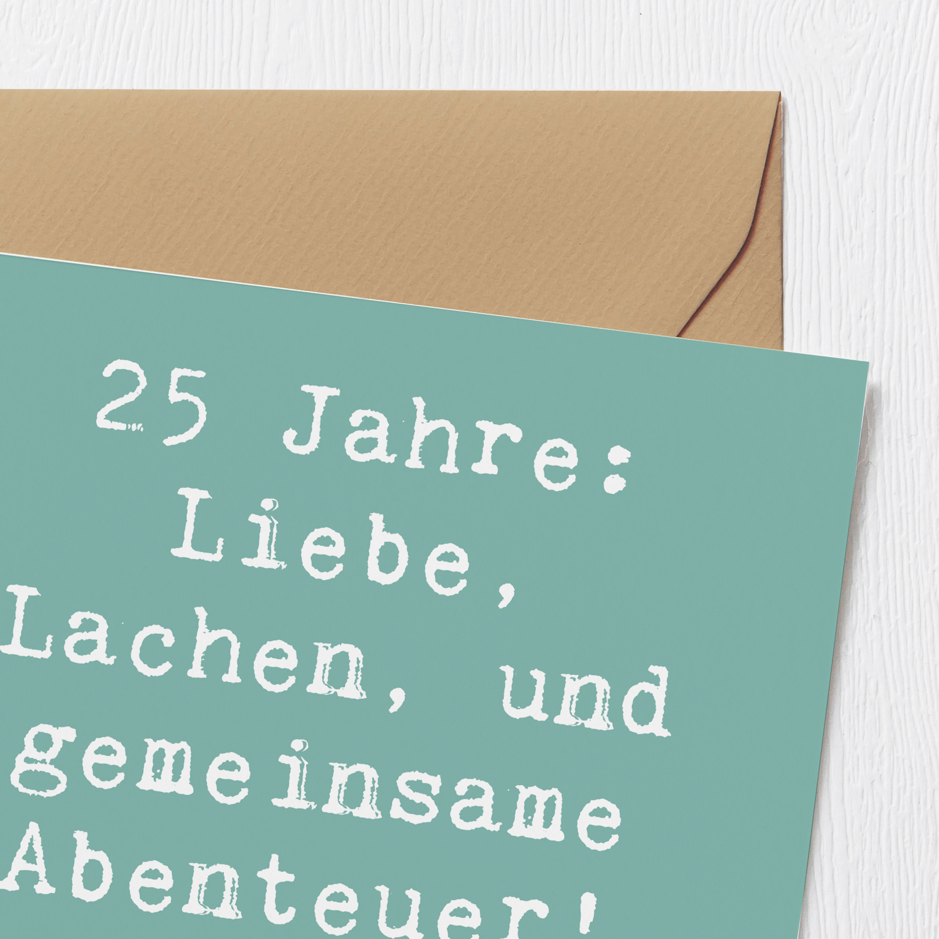 Deluxe Karte Spruch 25. Hochzeitstag Silberne Hochzeit