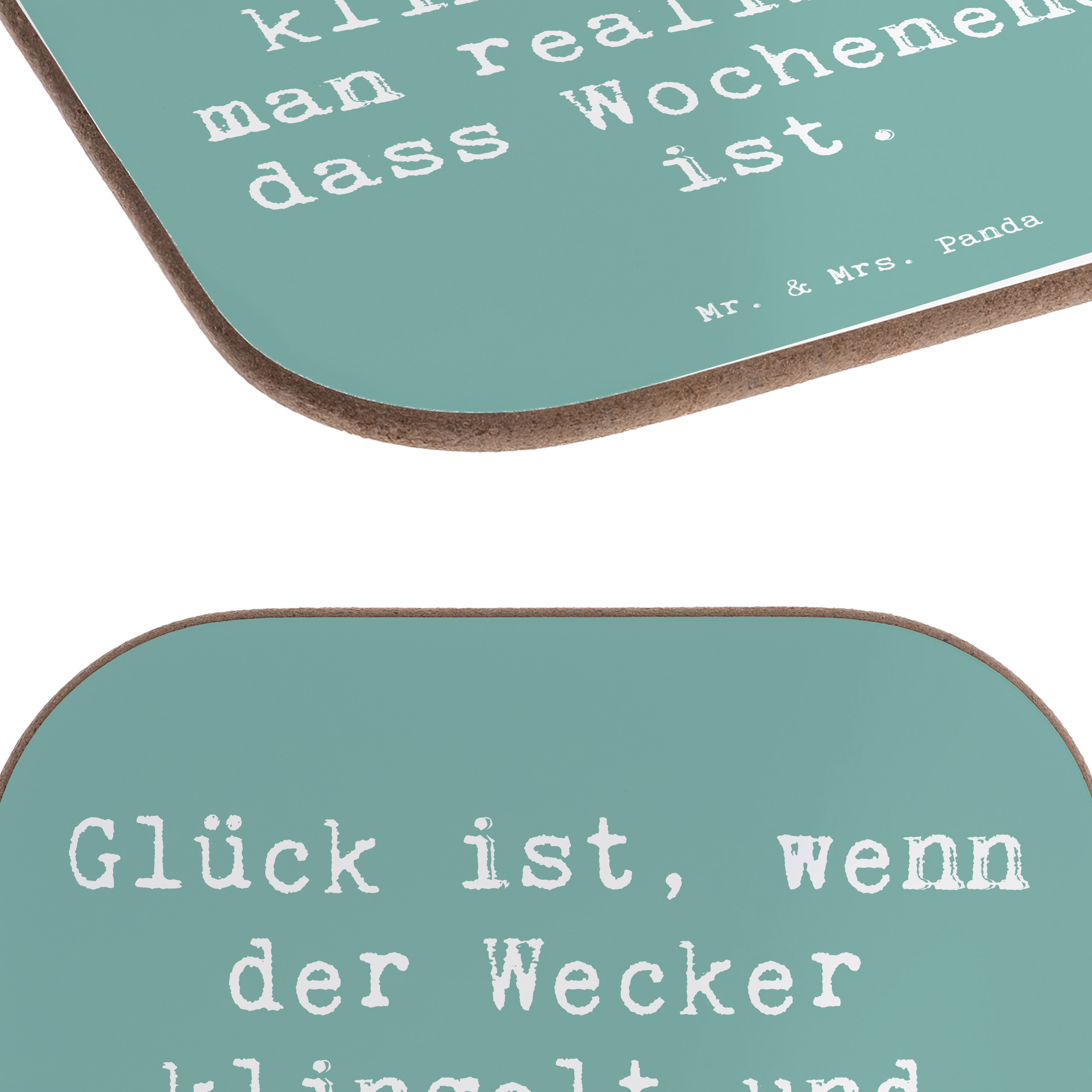 Untersetzer Spruch Glück am Wochenende