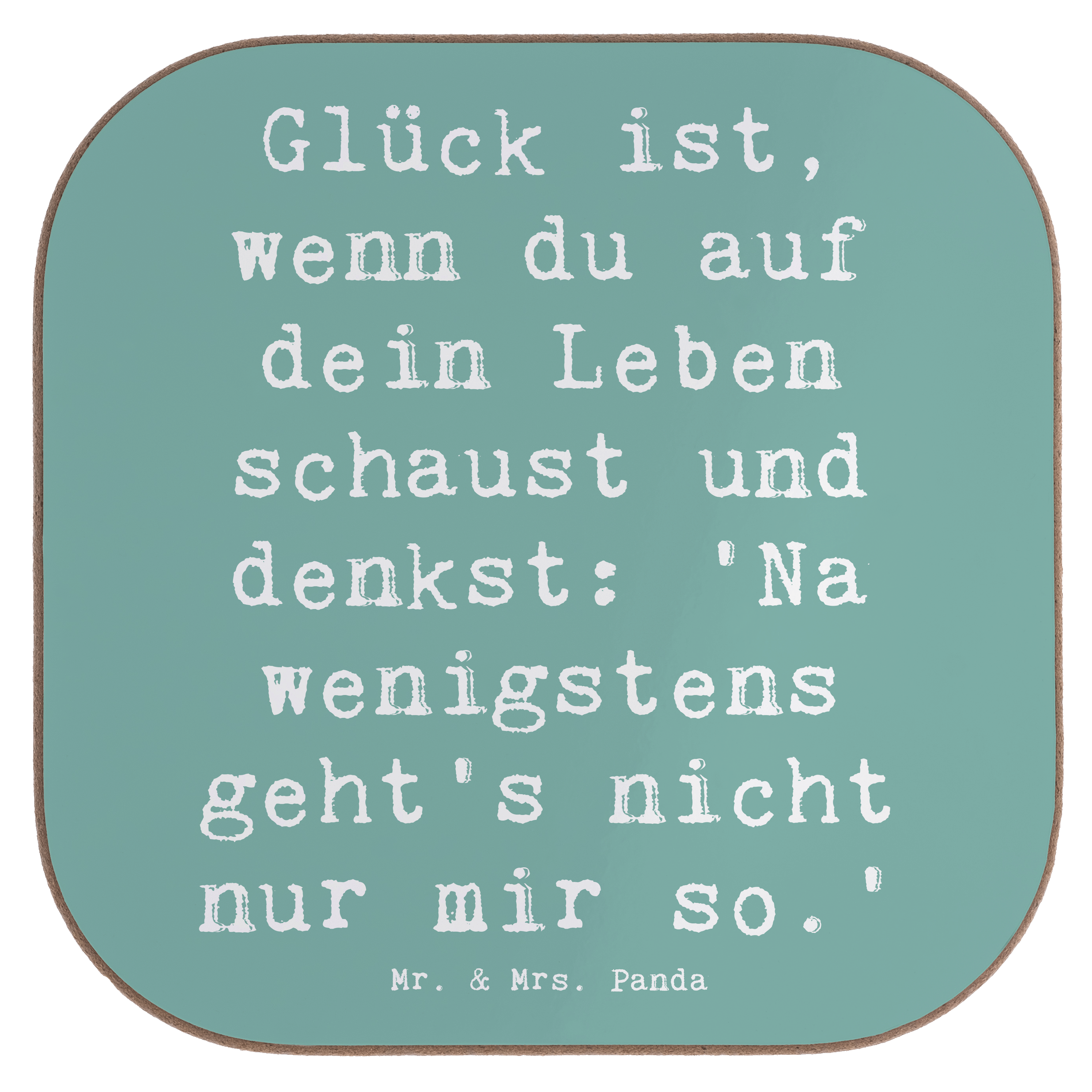 Untersetzer Spruch Glück Gemeinsam