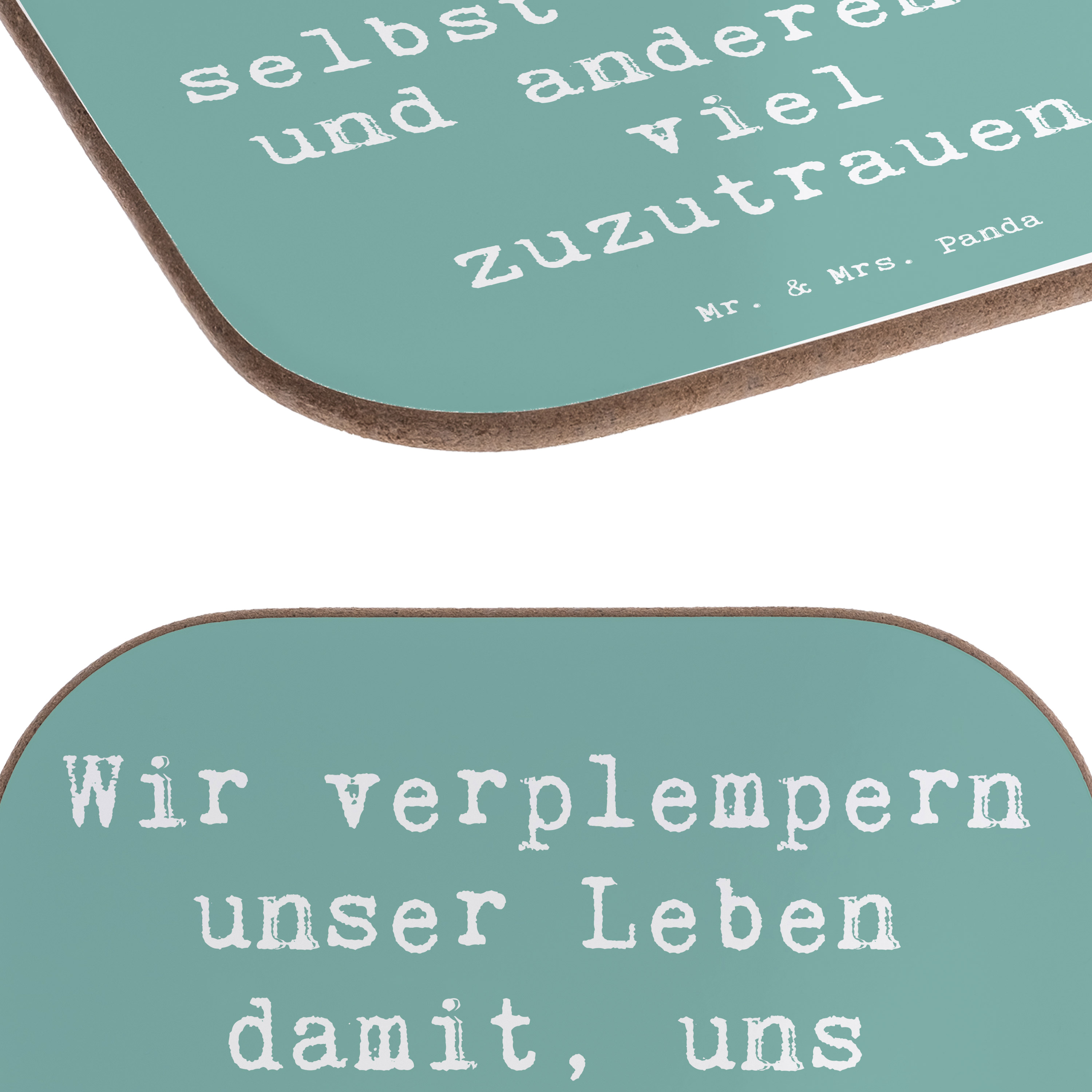 Untersetzer Spruch Leichtigkeit und Vertrauen