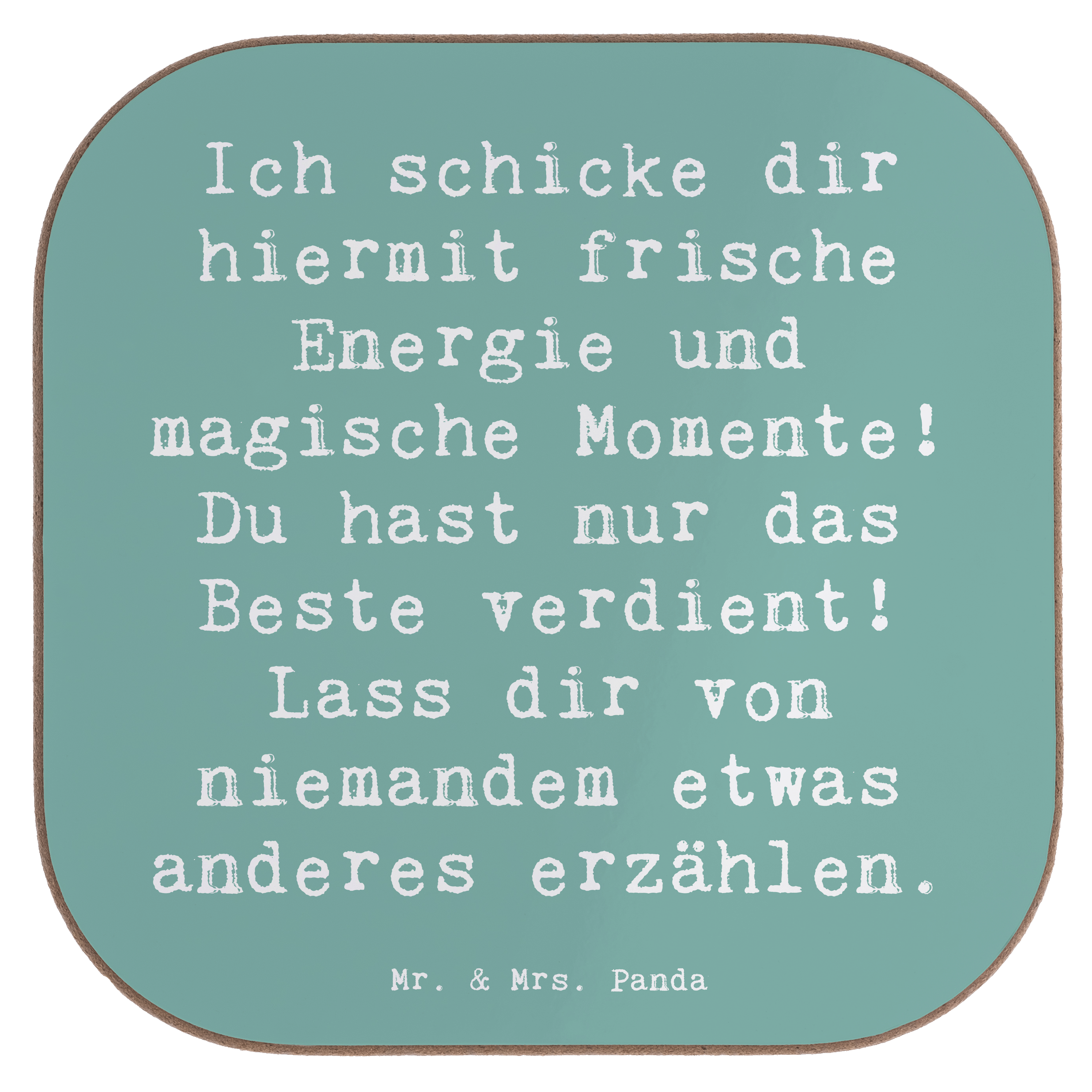 Untersetzer Spruch Freude und Energie