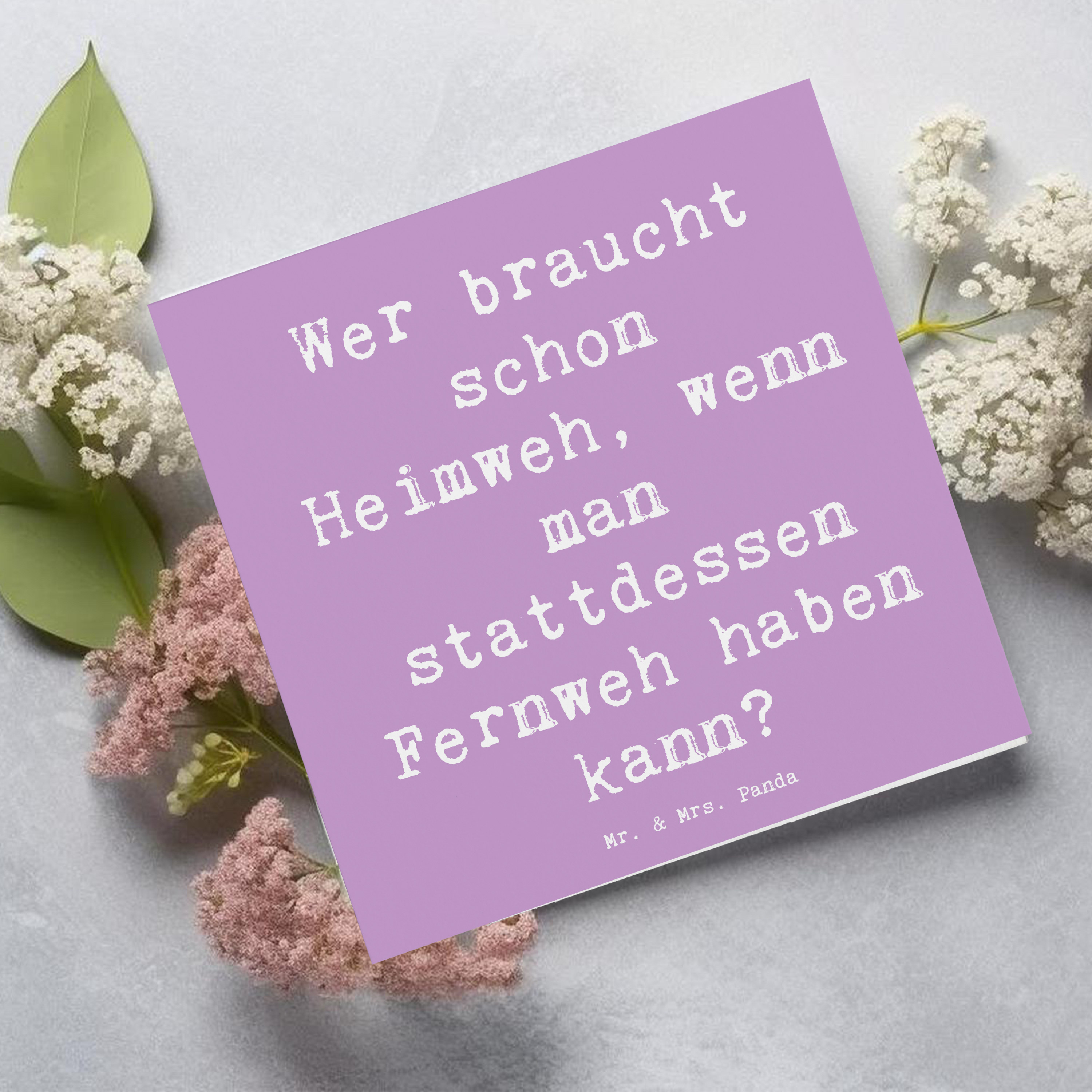 Deluxe Karte Spruch Heimweh oder Fernweh