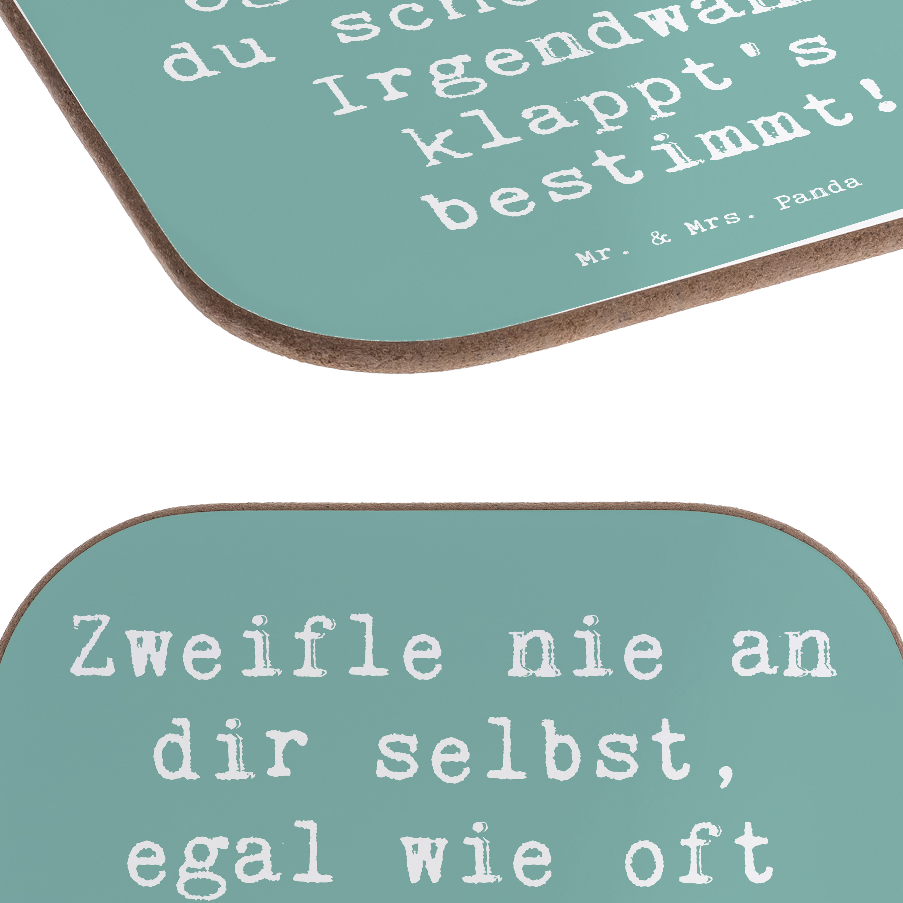 Untersetzer Spruch Glaube an sich selbst