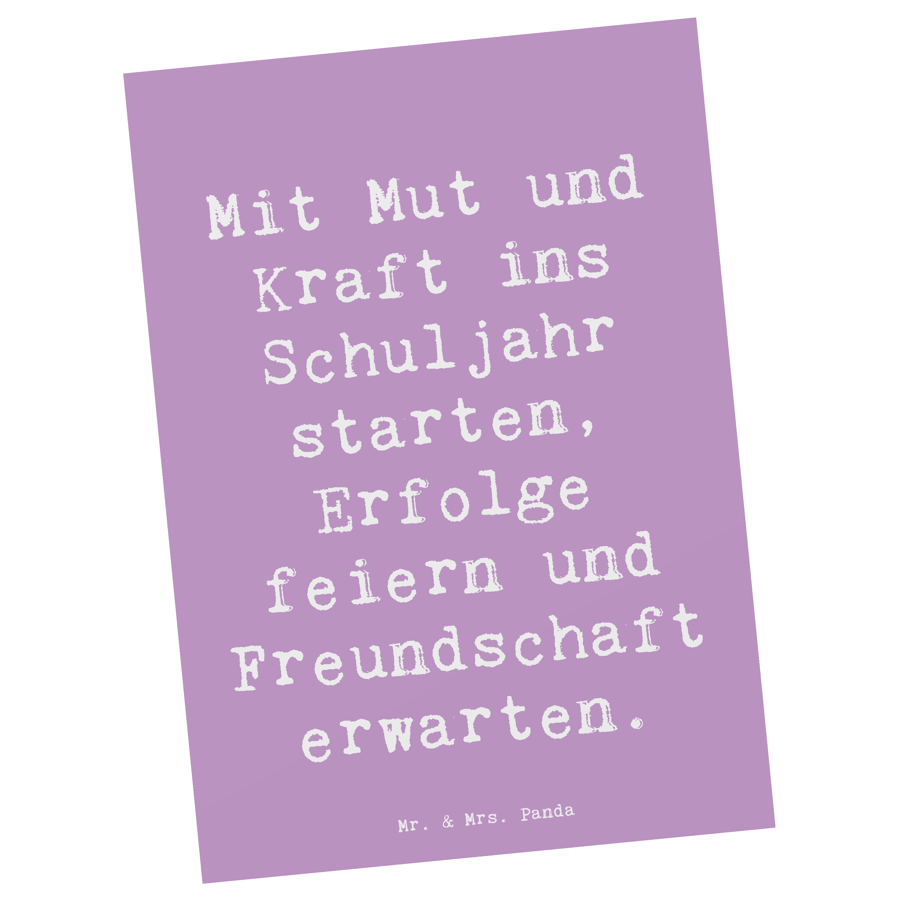 Postkarte Spruch Mutiger Schulanfang