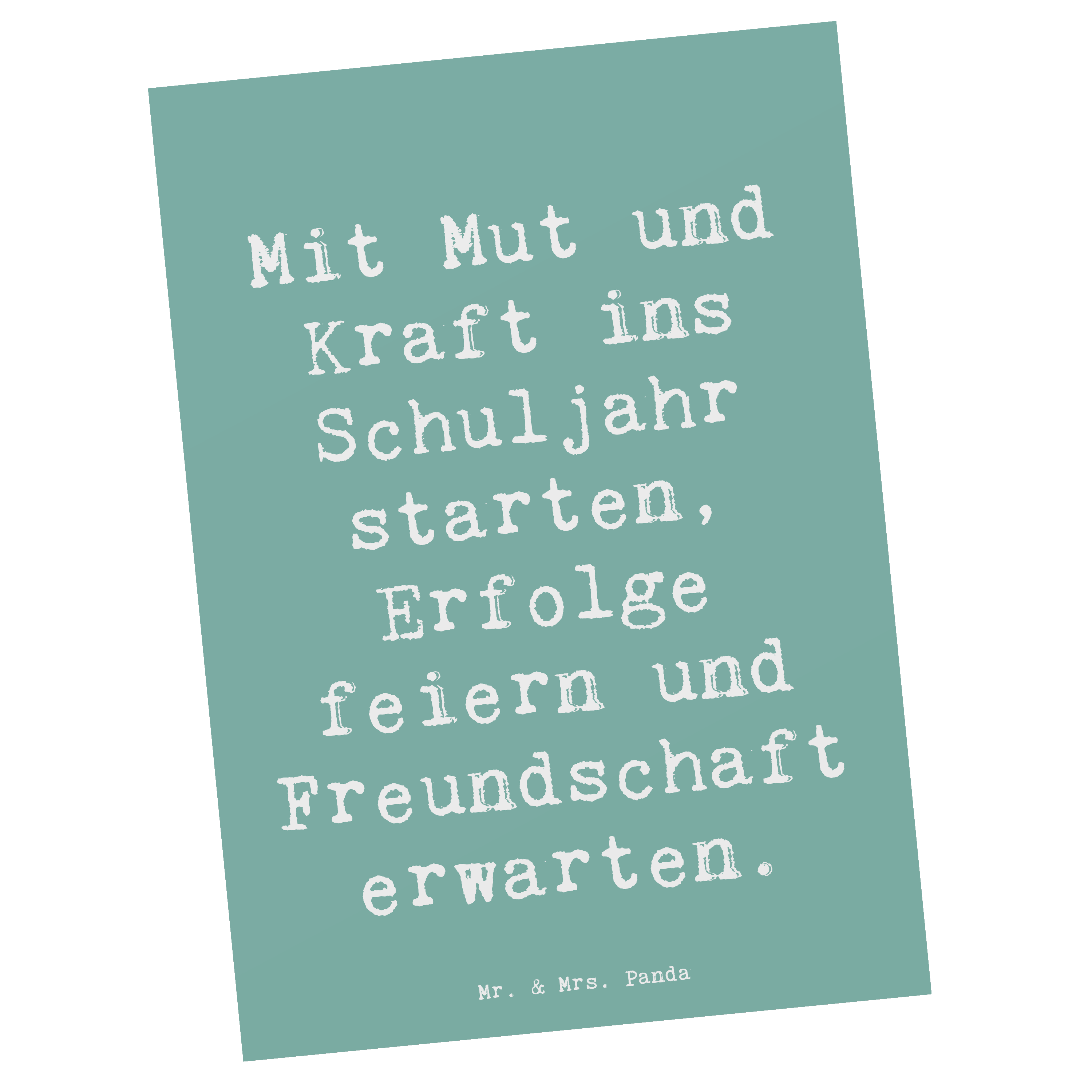 Postkarte Spruch Mutiger Schulanfang