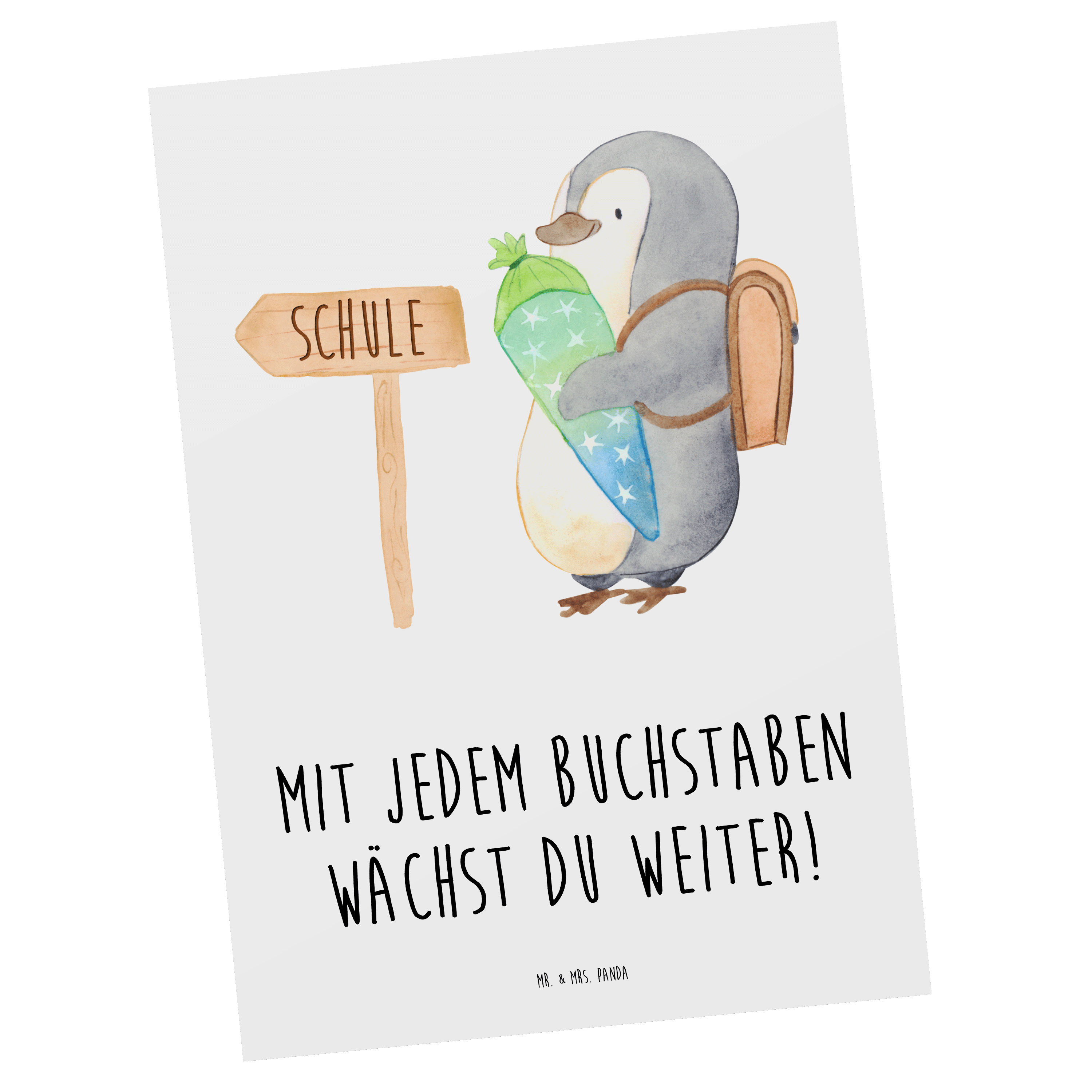 Postkarte Schulanfang Inspiration