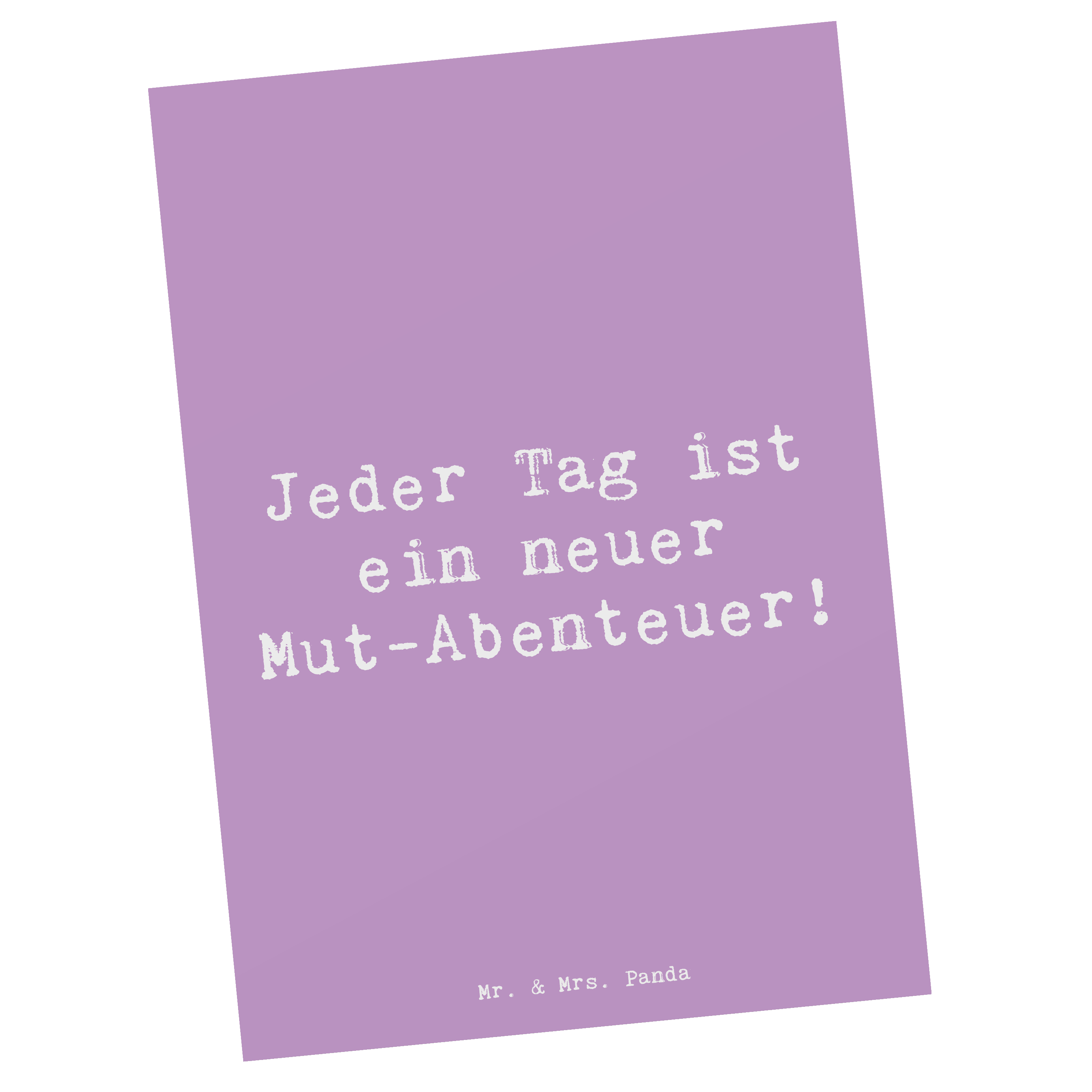 Postkarte Spruch Angst überwinden Abenteuer