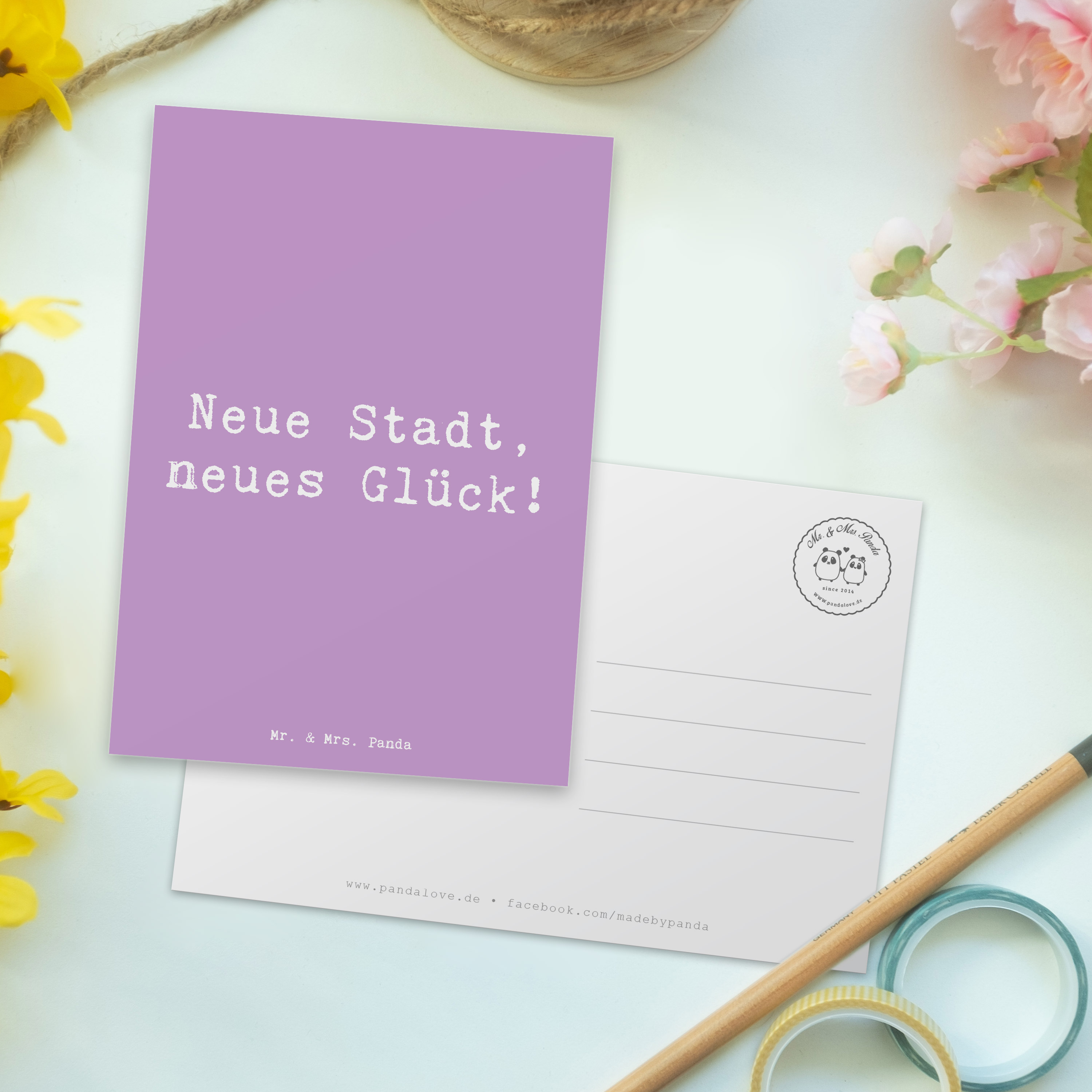 Postkarte Spruch Umzug neue Stadt