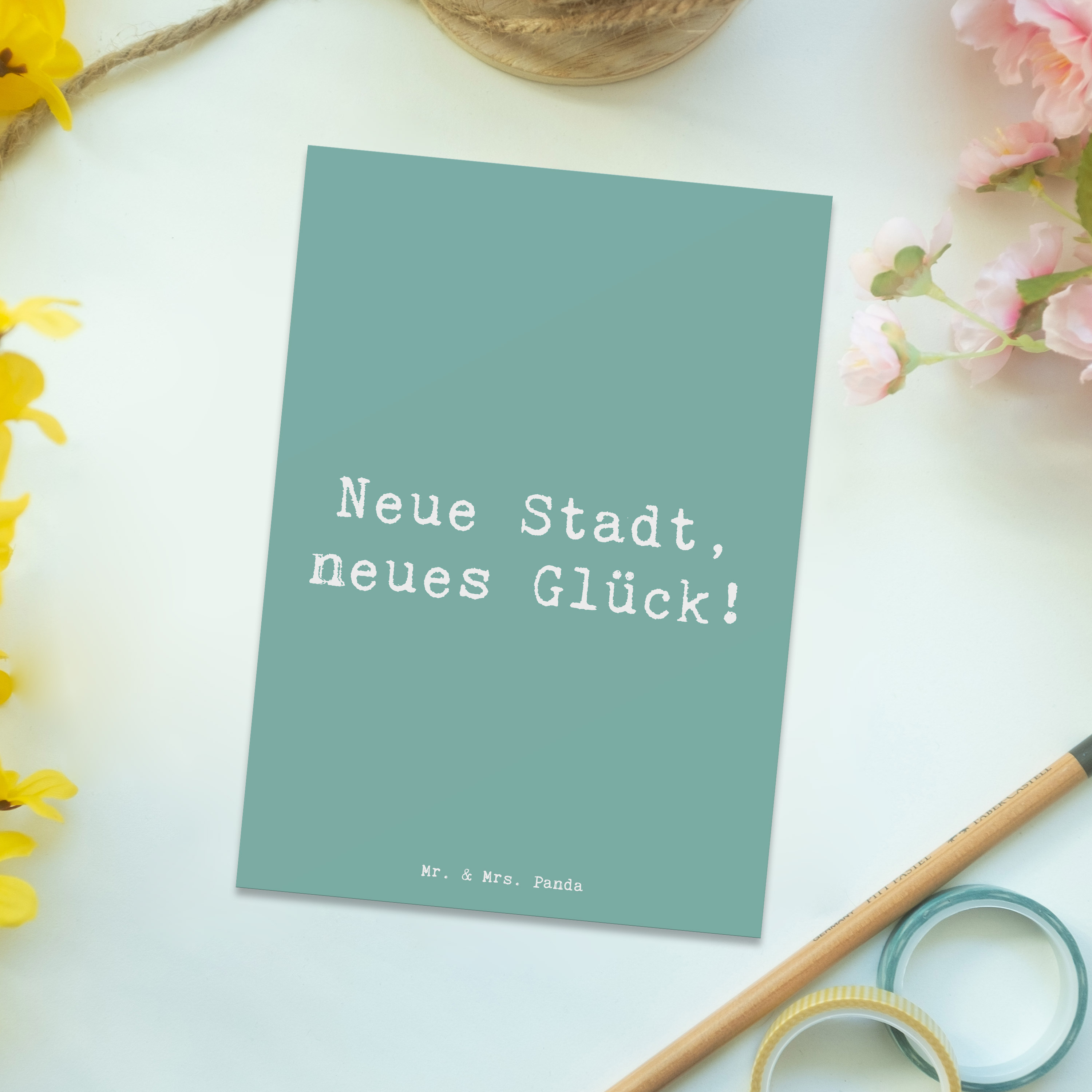 Postkarte Spruch Umzug neue Stadt