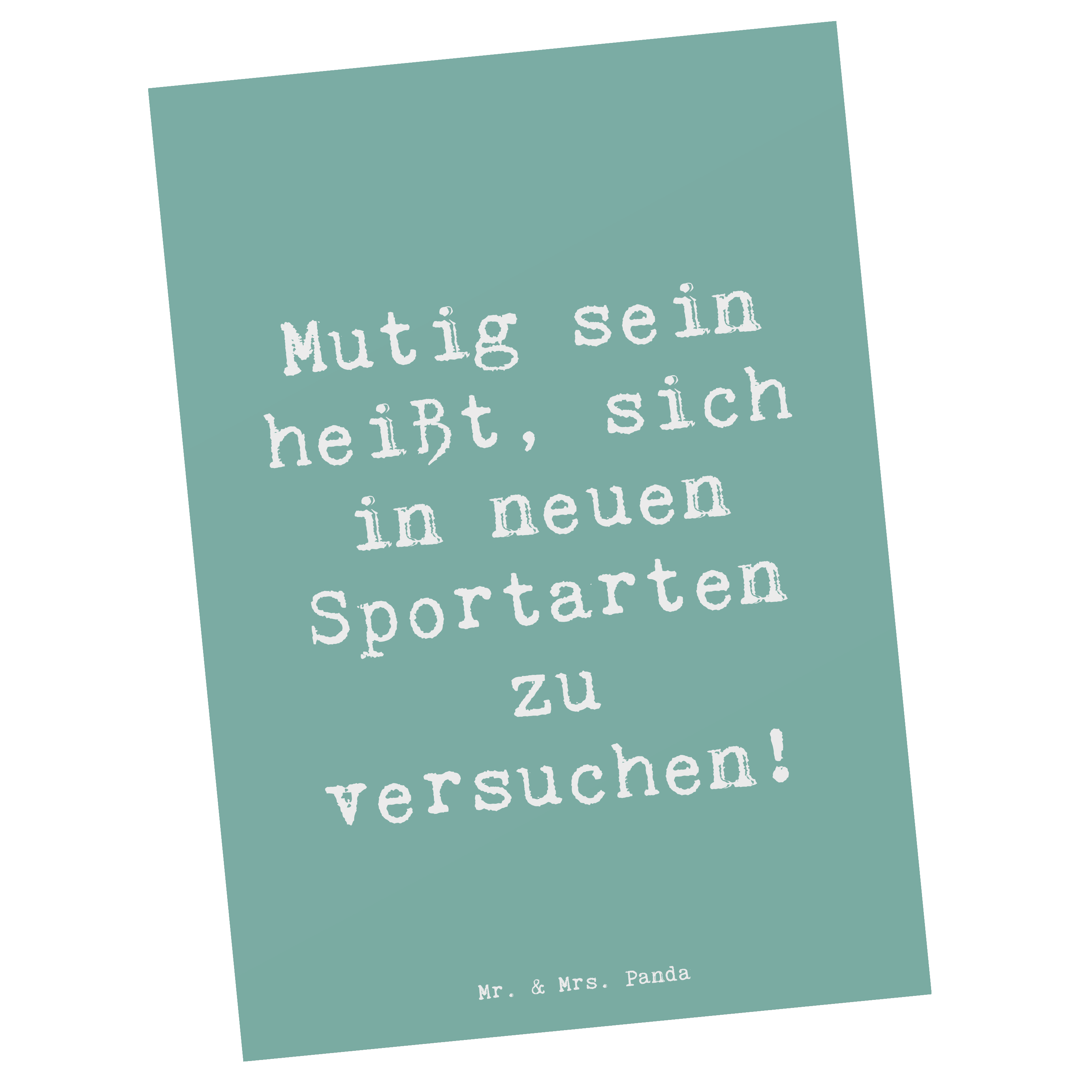 Postkarte Spruch Neue Sportart versuchen