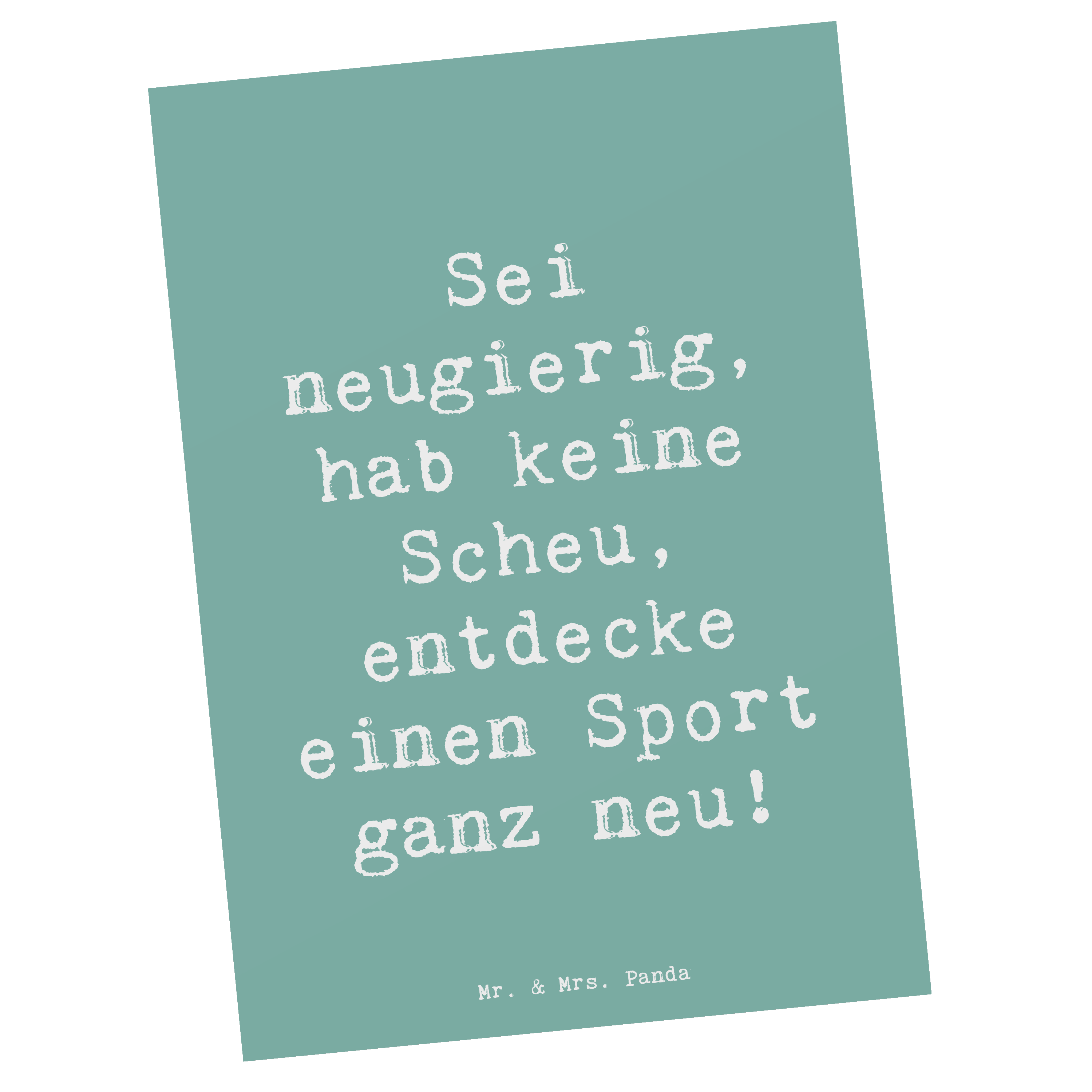 Postkarte Spruch Neuer Sport