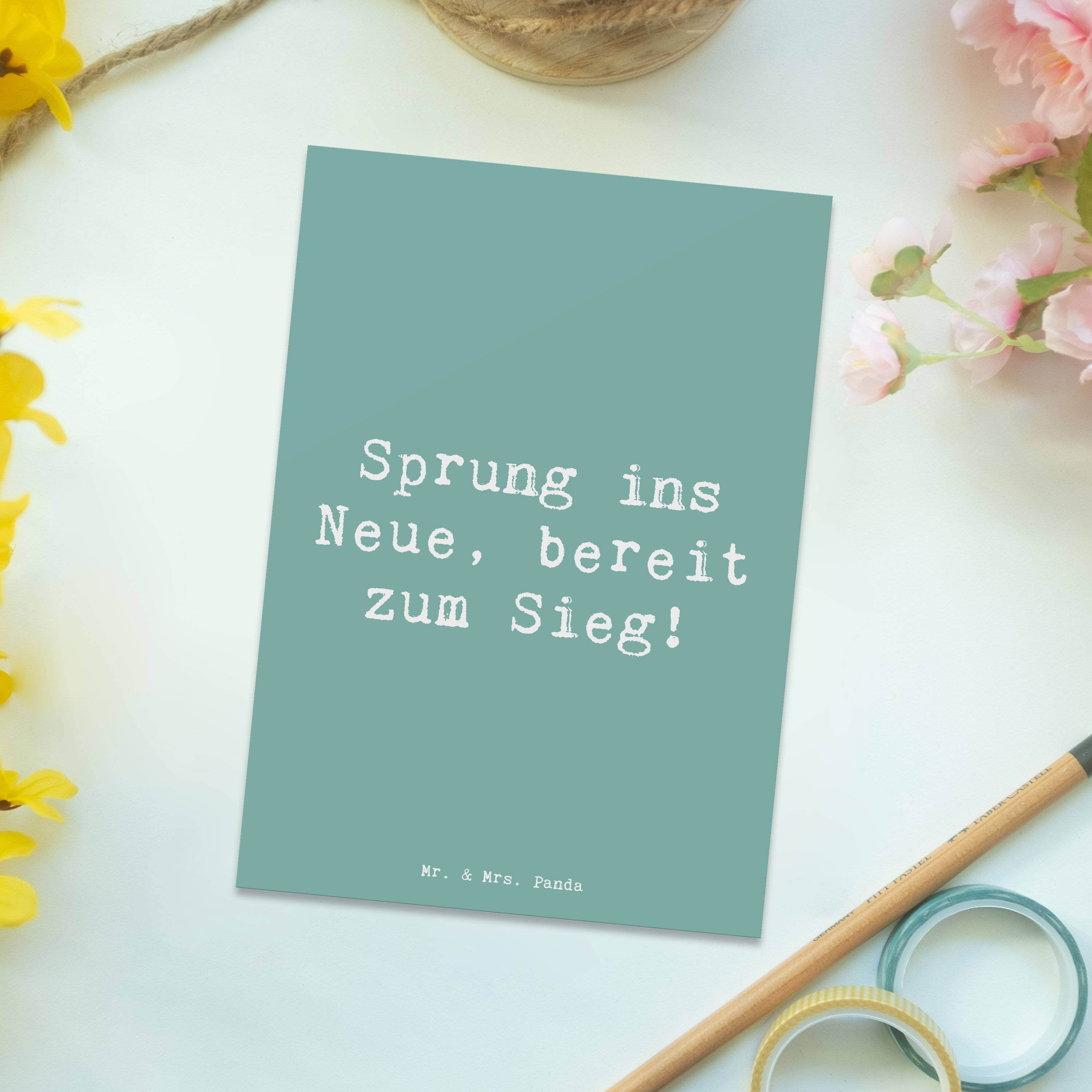 Postkarte Spruch Sich in einer neuen Sportart versuchen