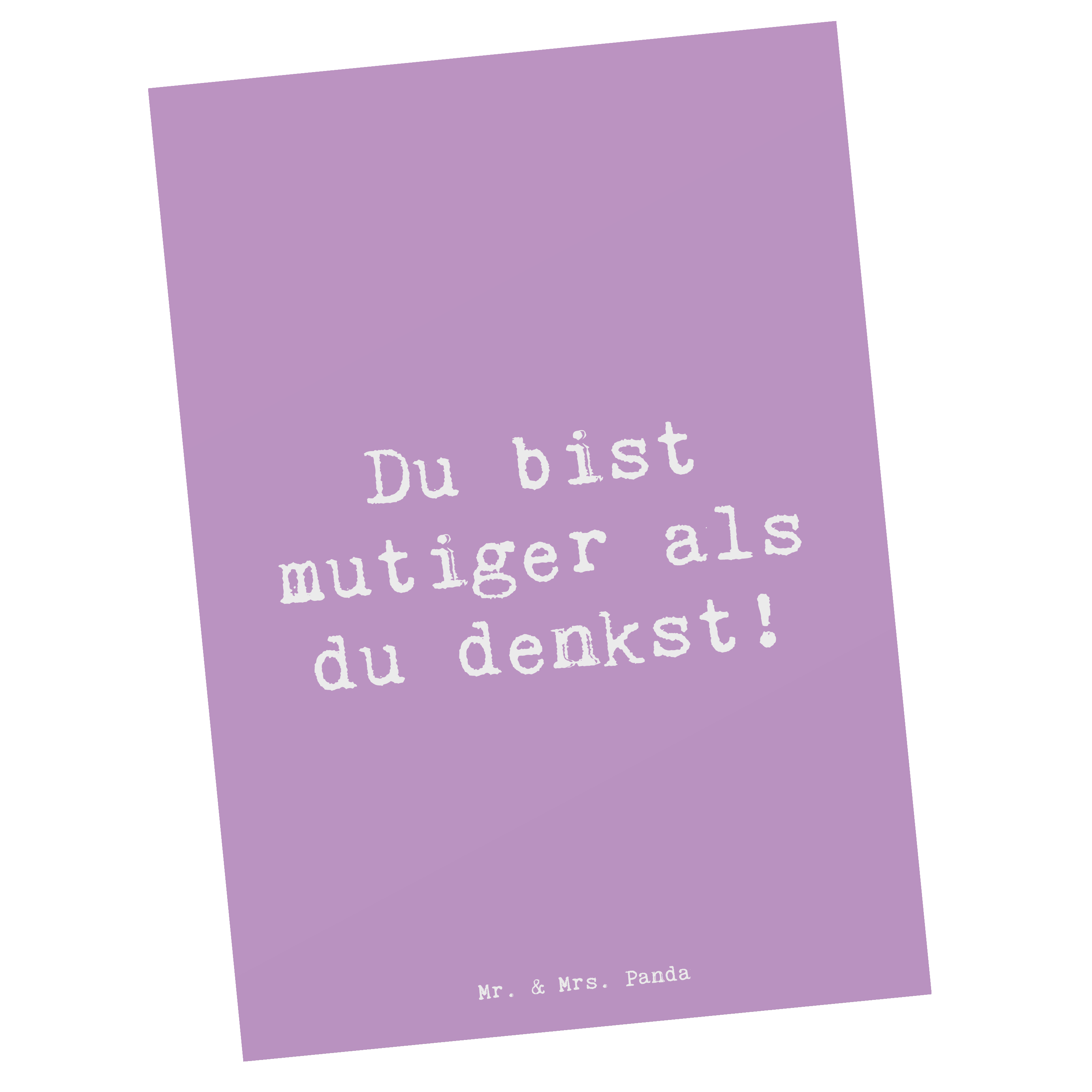 Postkarte Spruch Alleine schlafen lernen Mutiger als gedacht