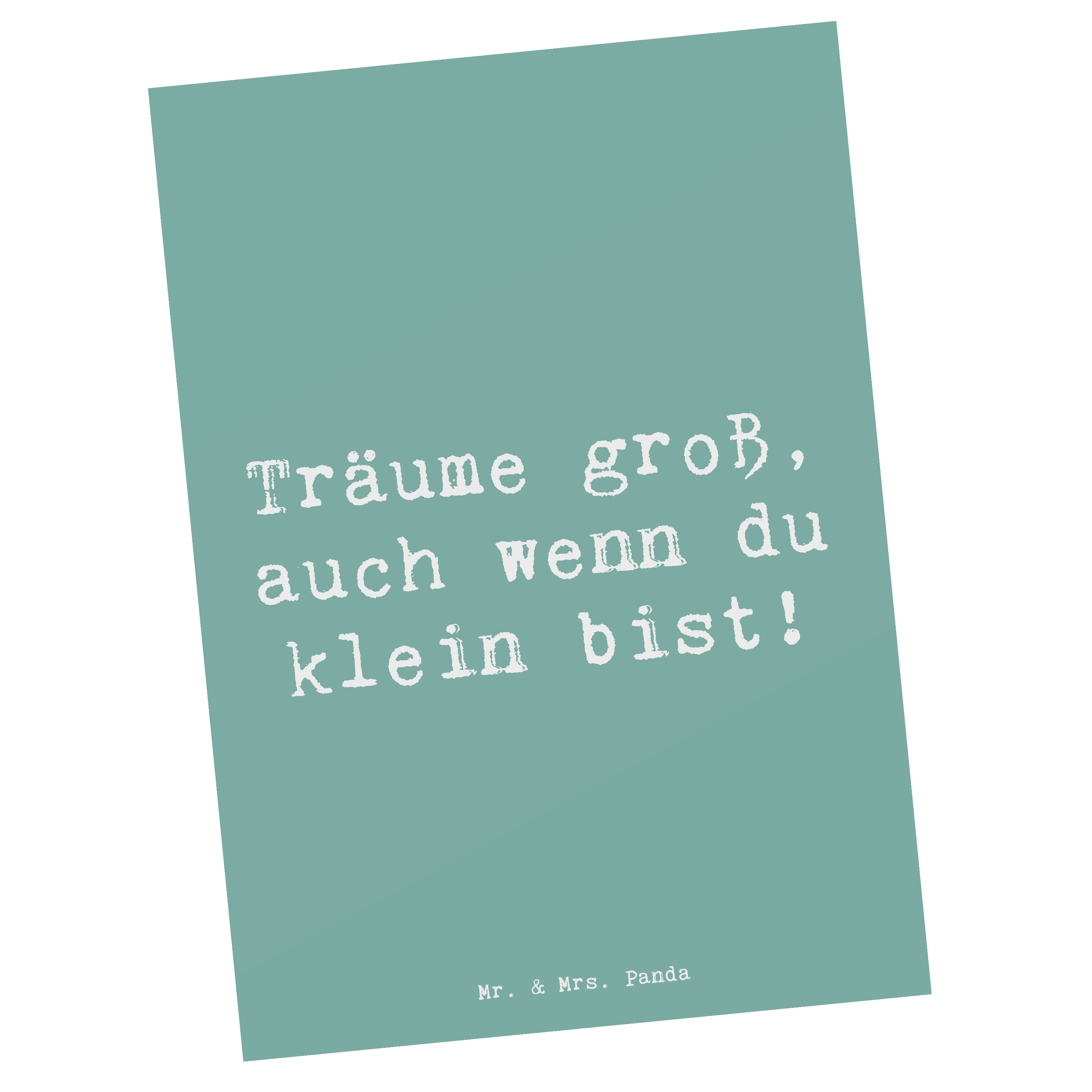 Postkarte Spruch Alleine schlafen lernen