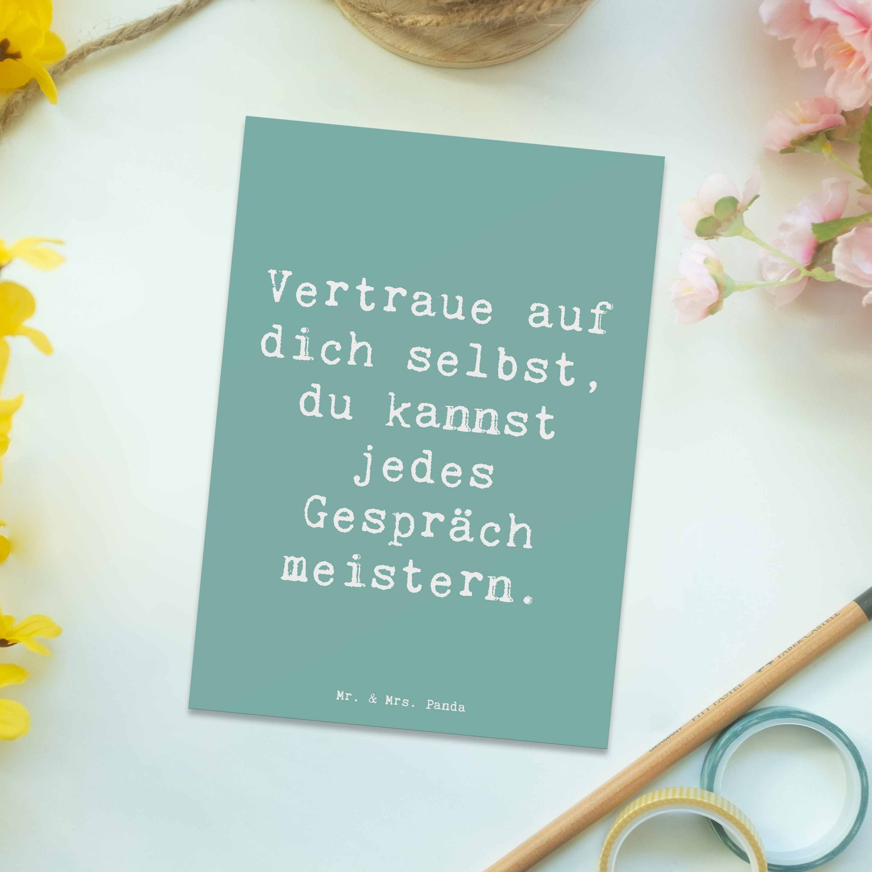 Postkarte Spruch Ein schwieriges Gespräch führen