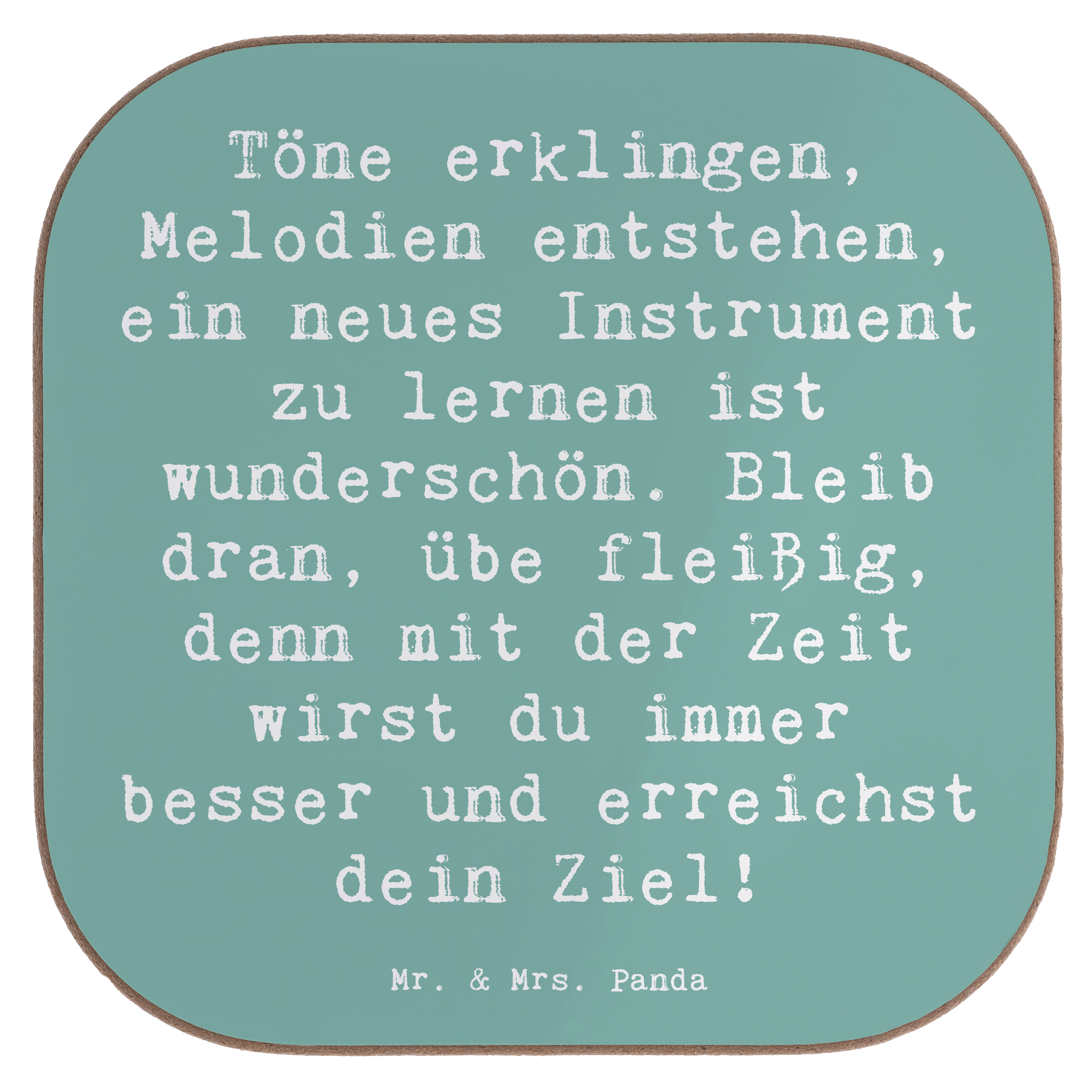 Untersetzer Spruch Ein neues Musikinstrument lernen