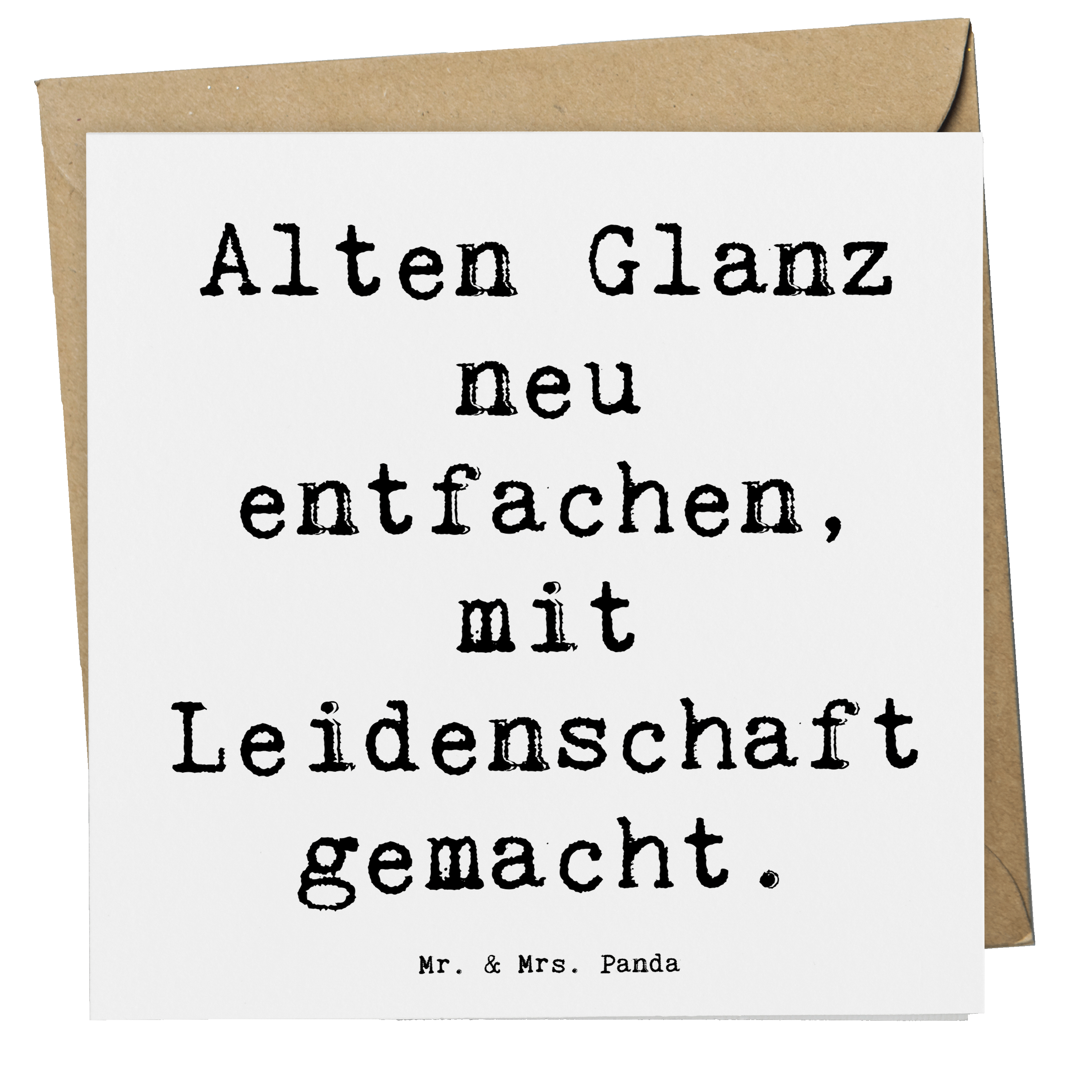 Deluxe Karte Spruch Polsterin Glanz